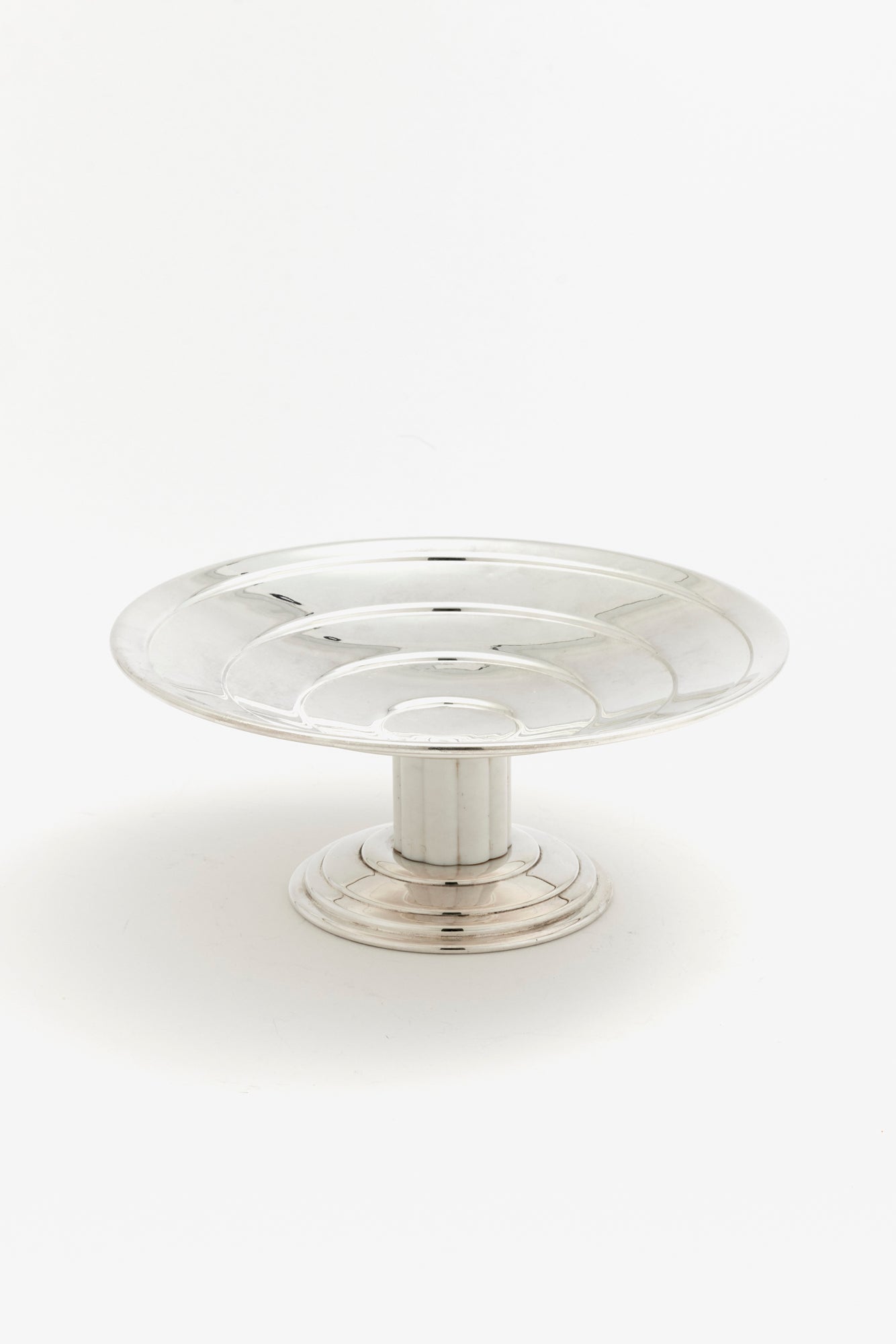 Art deco silver cake or tart stand.