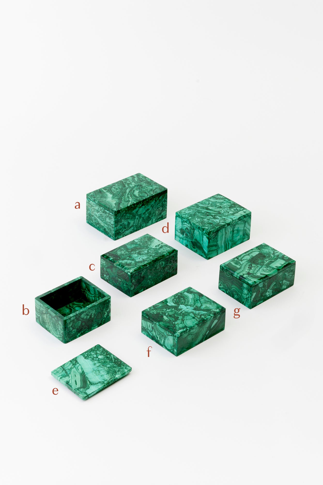 VINTAGE MALACHITE BOXES