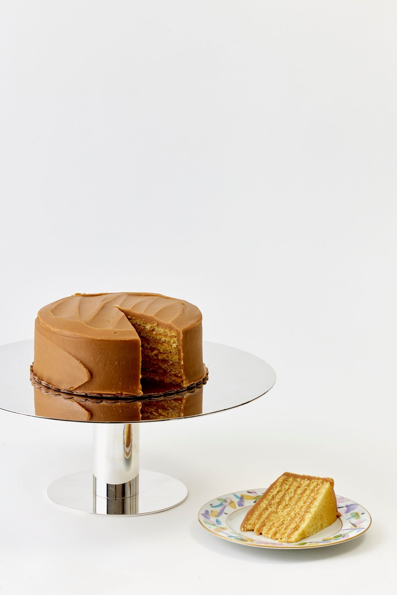 SILVER CAKE STAND.