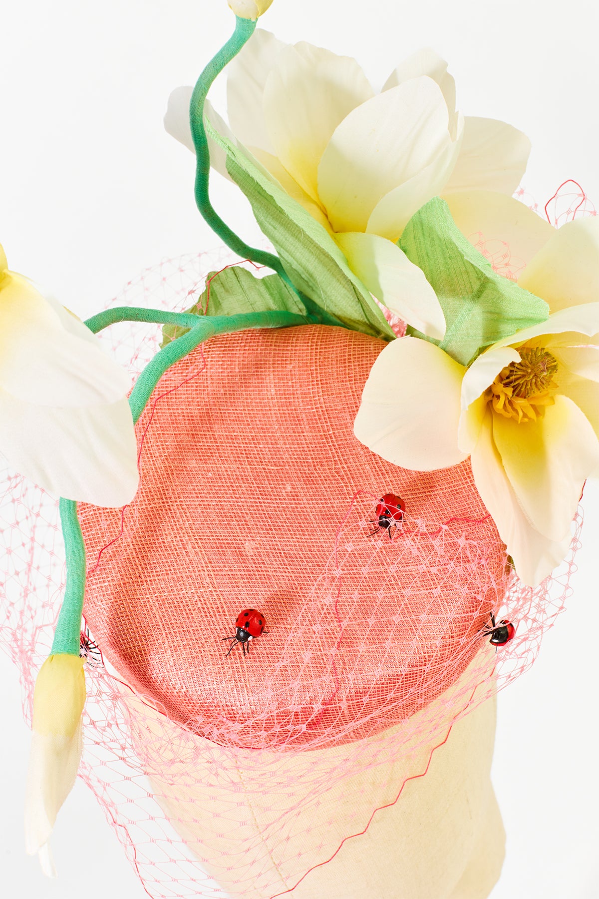 MAGNOLIAS & LADYBUGS PILLBOX HEADBAND