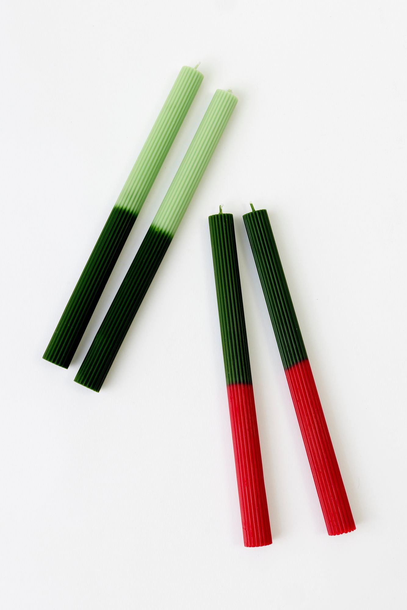 SET OF 2 TWO-TONE TAPERS.