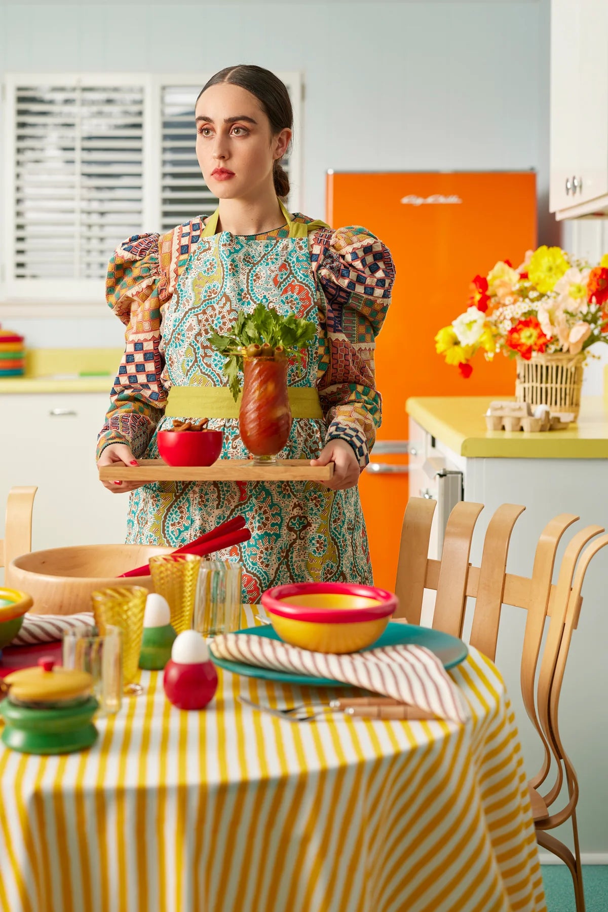 Colorful whimsical wooden bowls, designed by Manzoni Pietro.