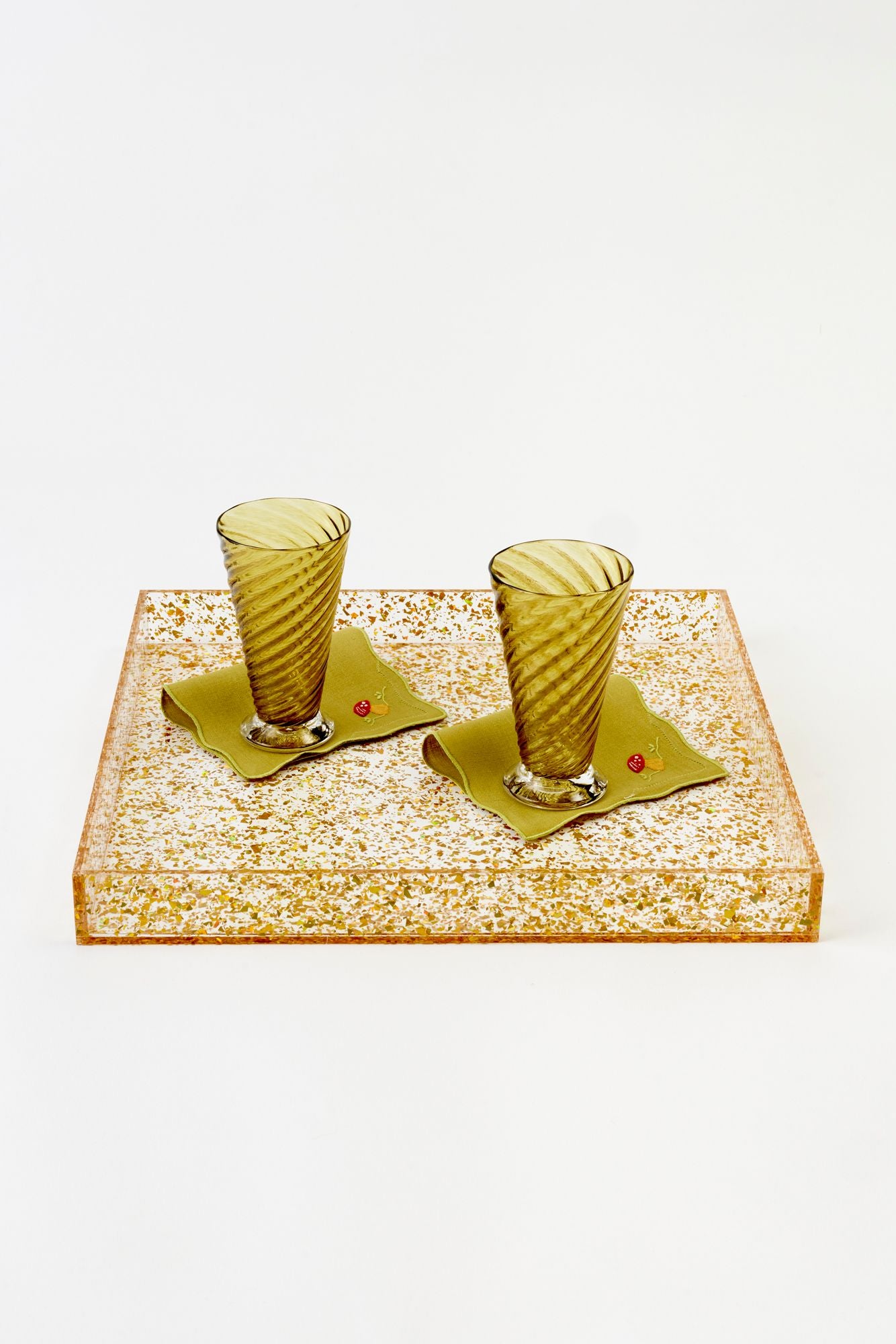 Gold glitter tray.