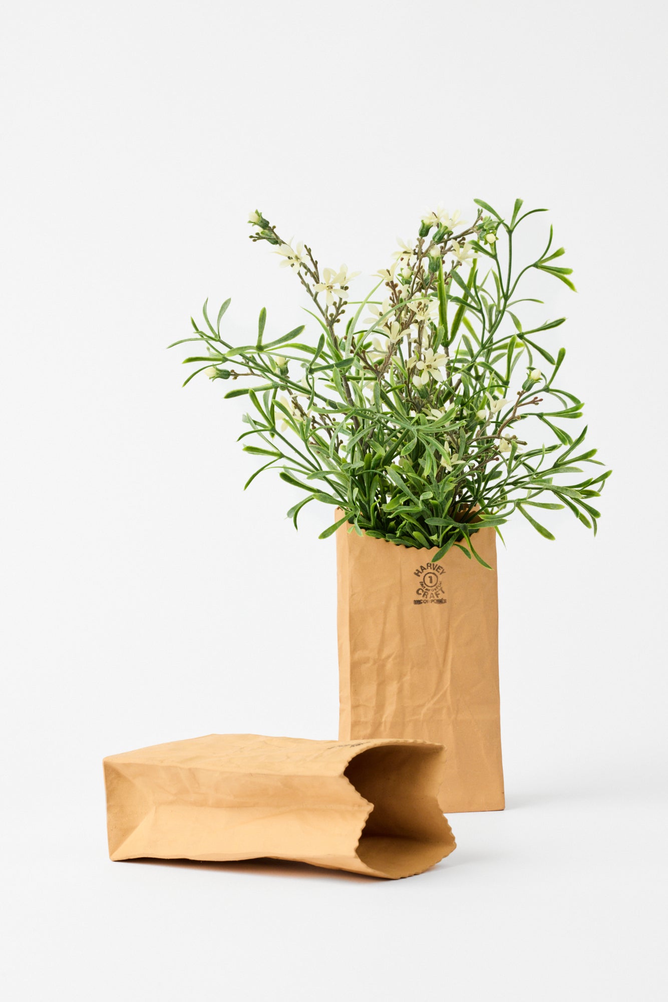 VINTAGE TROMPE L’OEIL “PAPER” BAG VASE