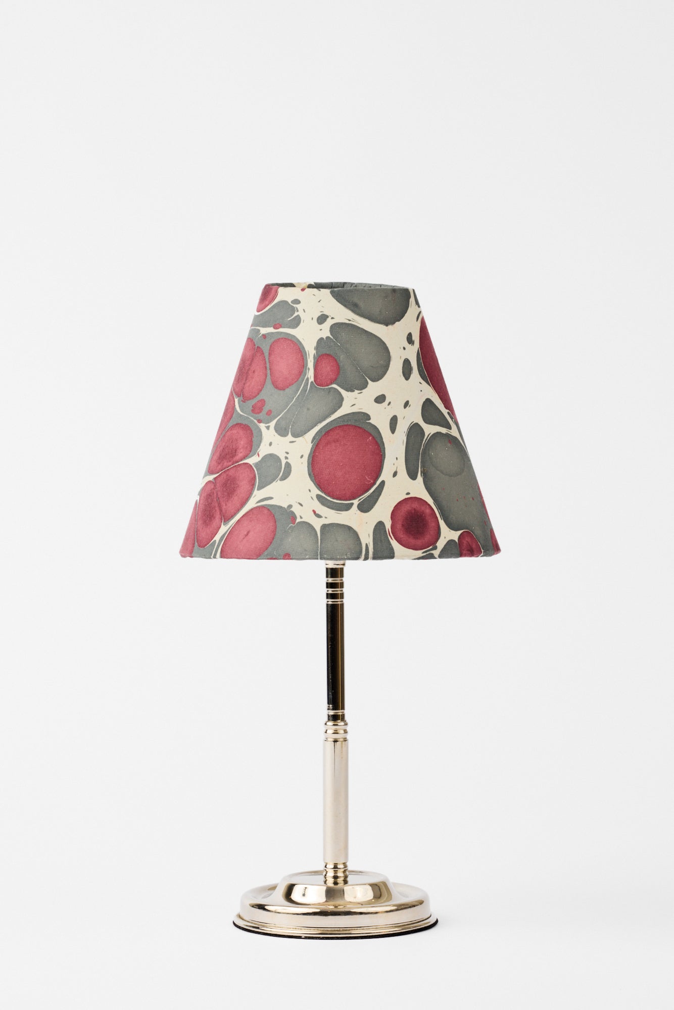 MARBLED PAPER TABLE LAMP SHADE GRAY
