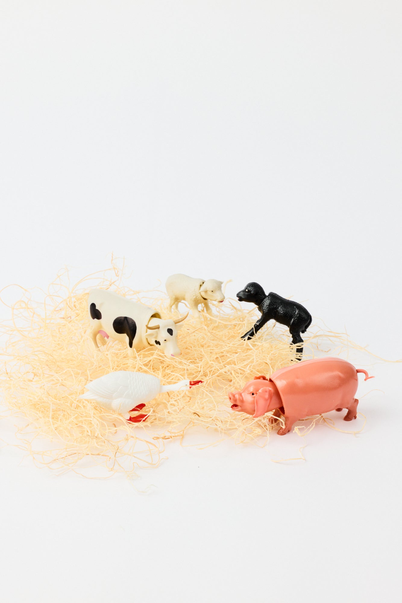 SET OF 5 FARMYARD BOBBLEHEADS