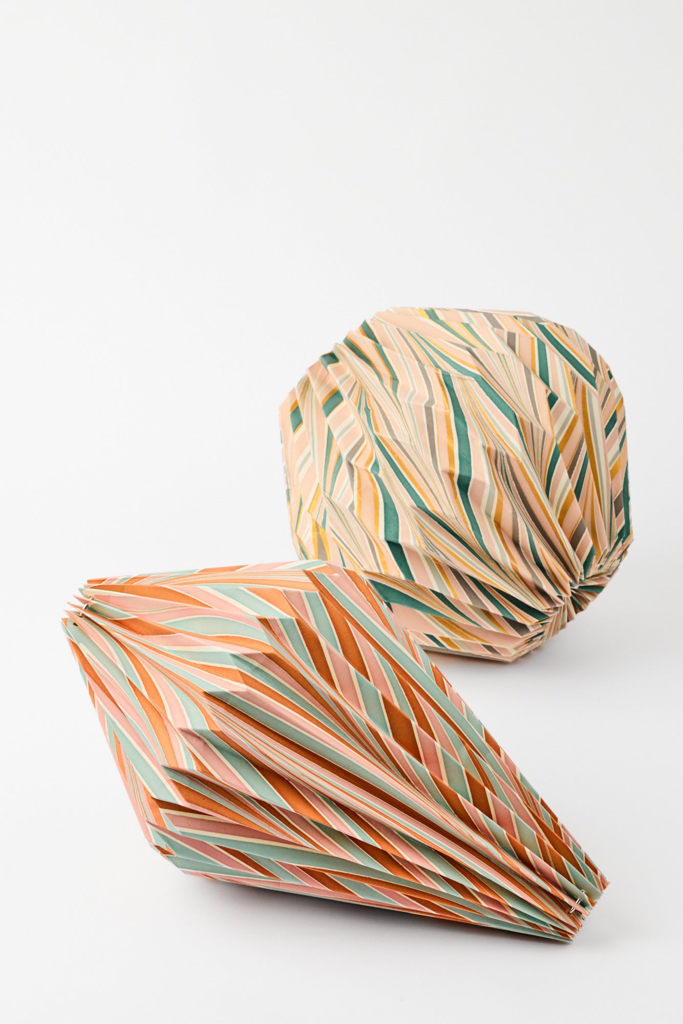 ICE CREAM SWIRL MARBLED PAPER LANTERNS