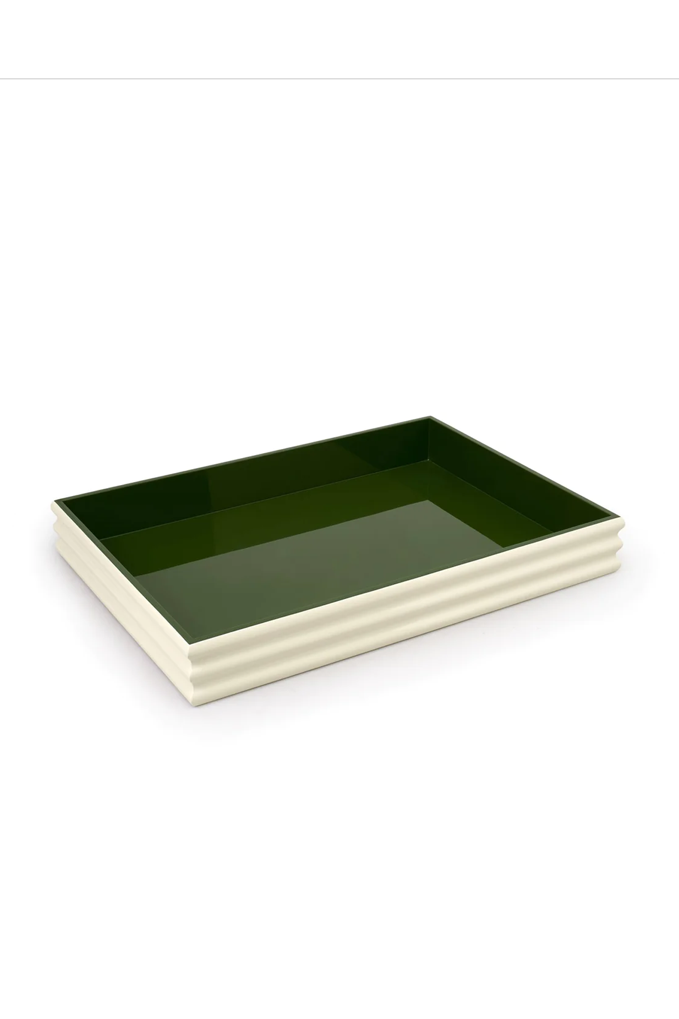 Green lacquered tray.