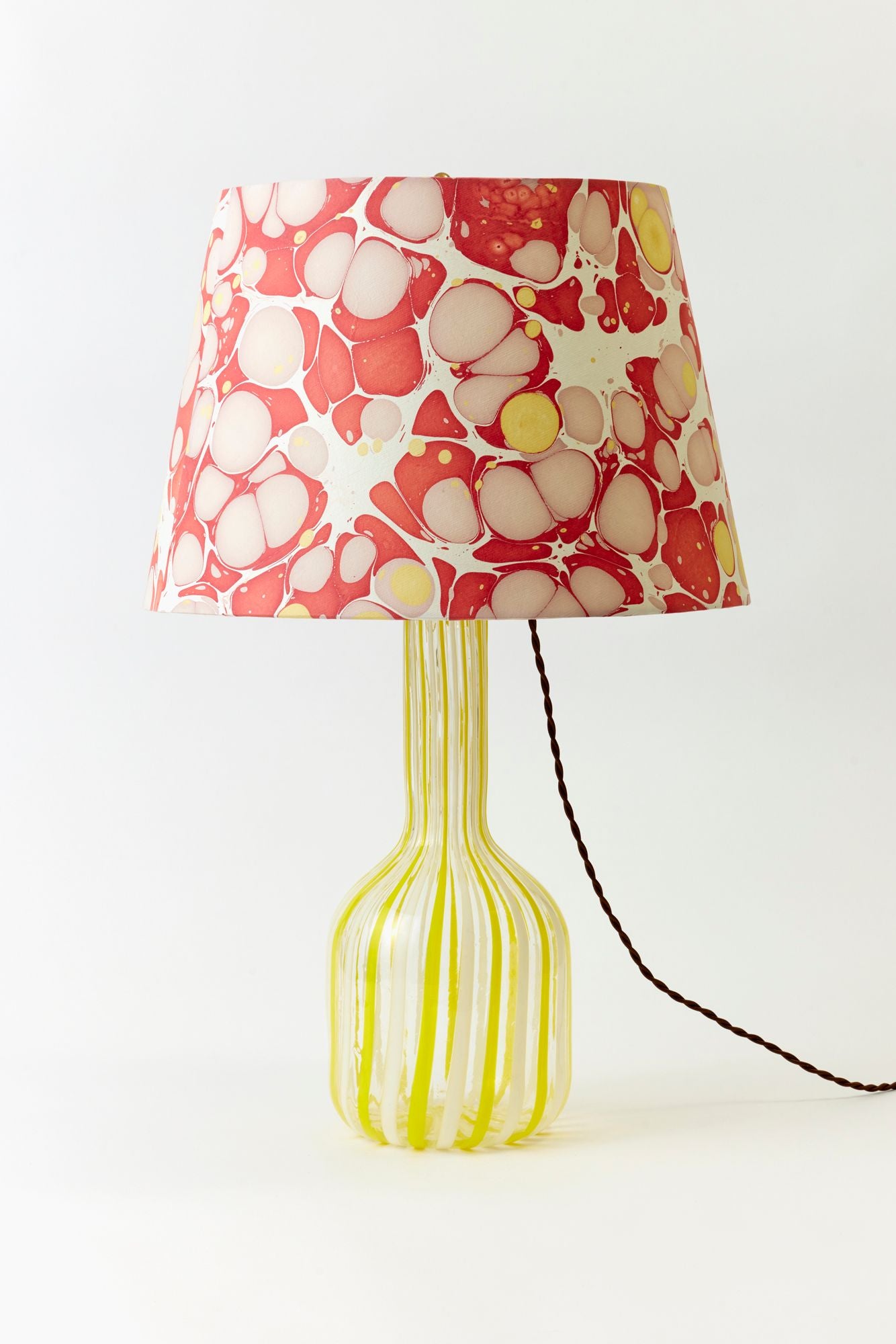 VINTAGE MURANO SUNNY STRIPE TABLE LAMP.
