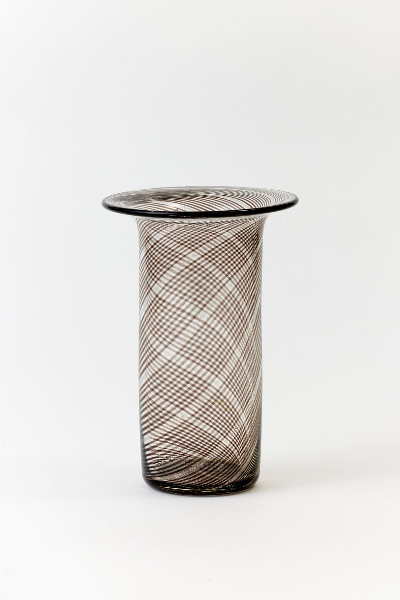 VINTAGE MURANO STRIPED VASE.