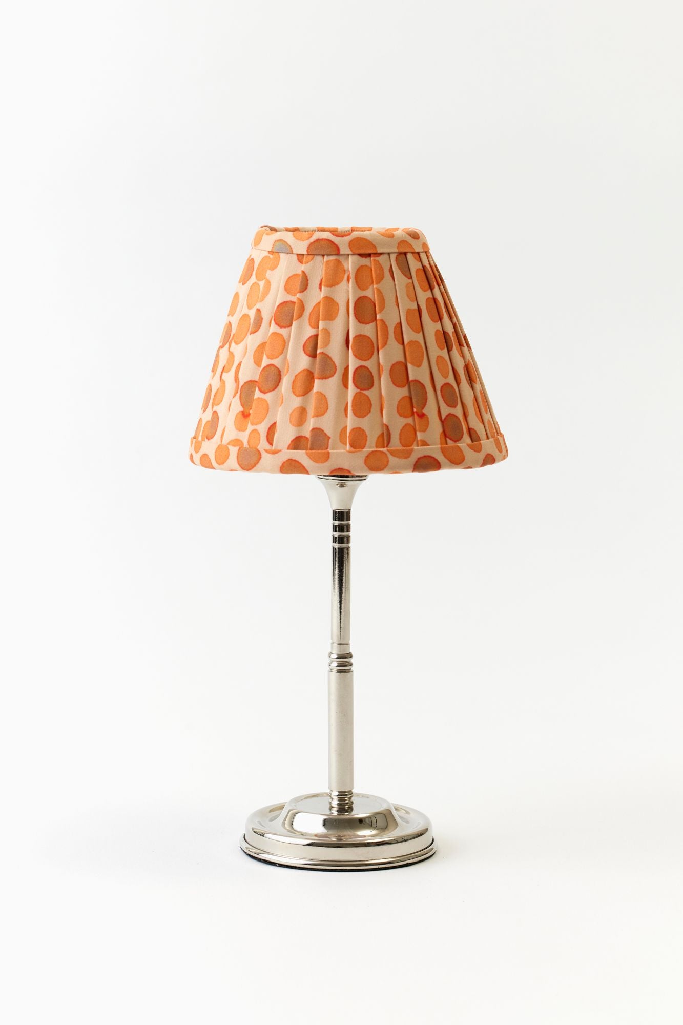Orange dot lamp shade.