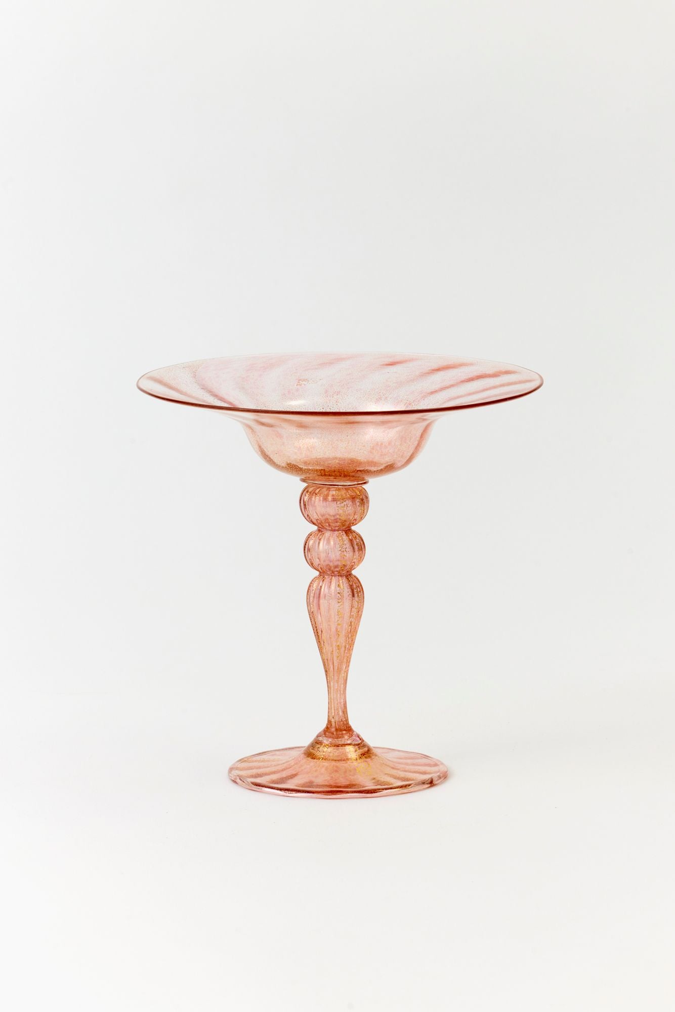 VINTAGE PINK VENETIAN COMPOTE, C. 1920.