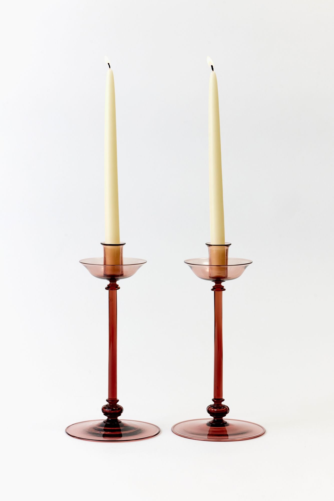 PAIR OF VINTAGE VENETIAN CANDLESTICKS, C. 1920.