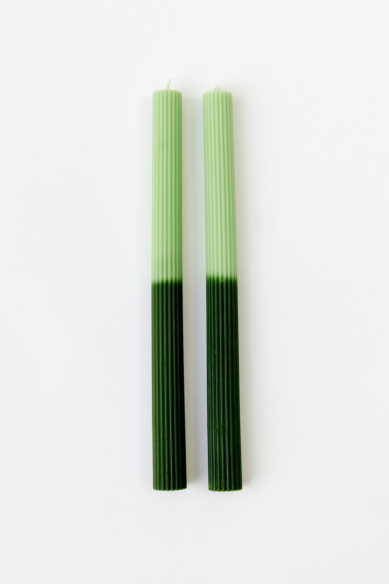 SET OF 2 TWO-TONE TAPERS.