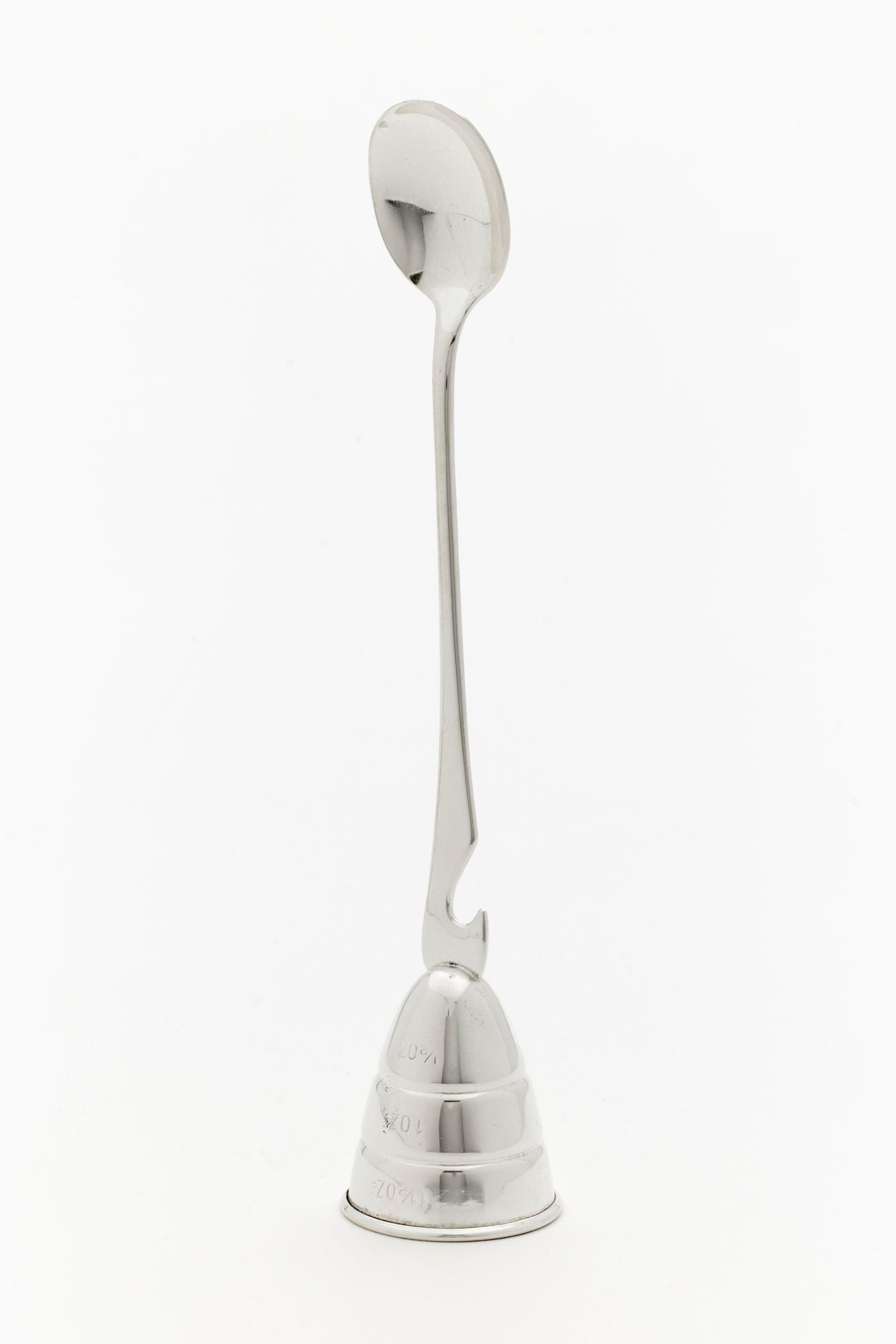 VINTAGE SILVER DOUBLE SHOT STIRRER & BOTTLE OPENER.