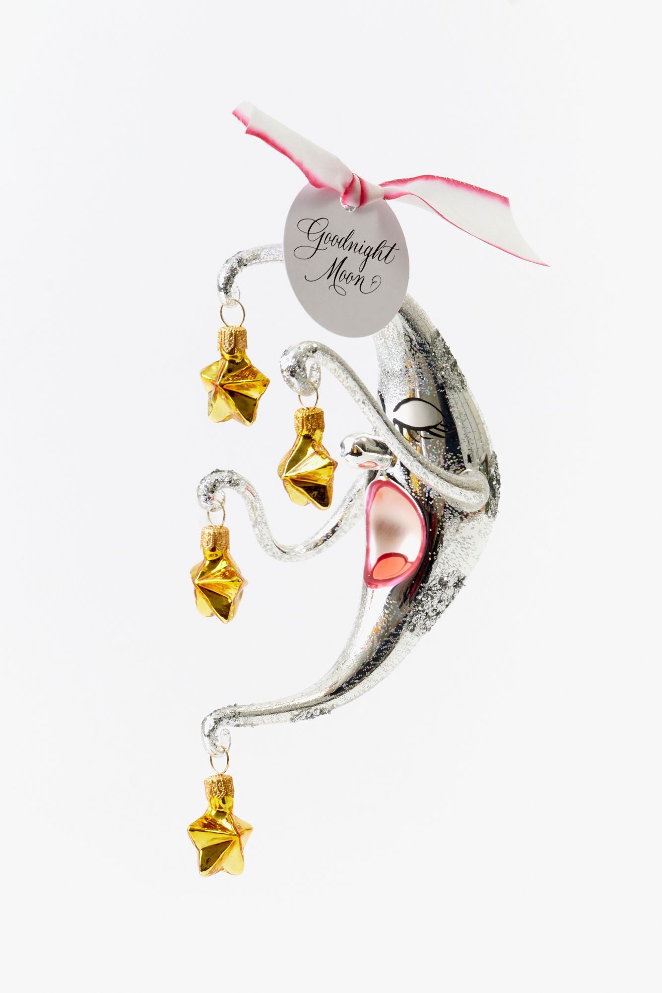 Moon with stars ornament. 