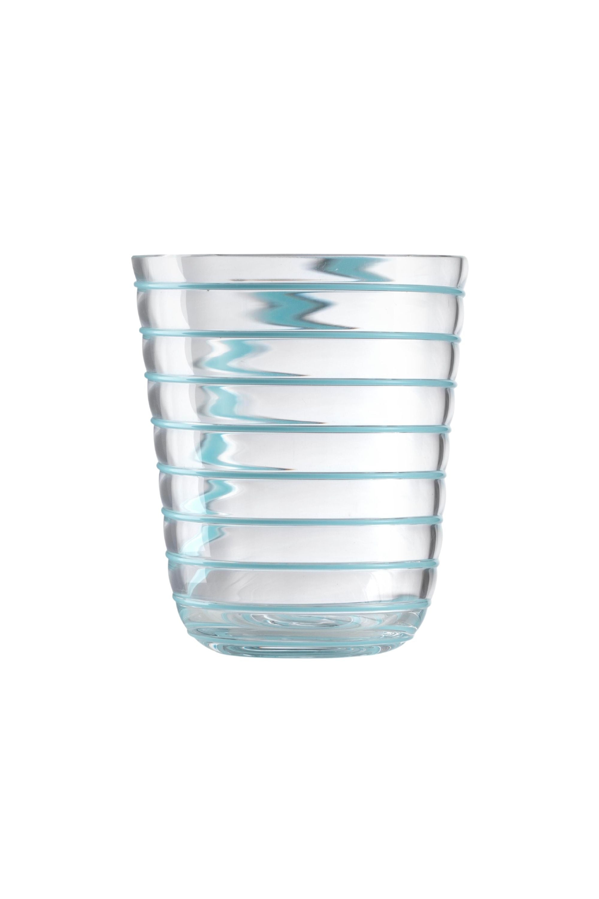 TURQUOISE STRIPED TUMBLER