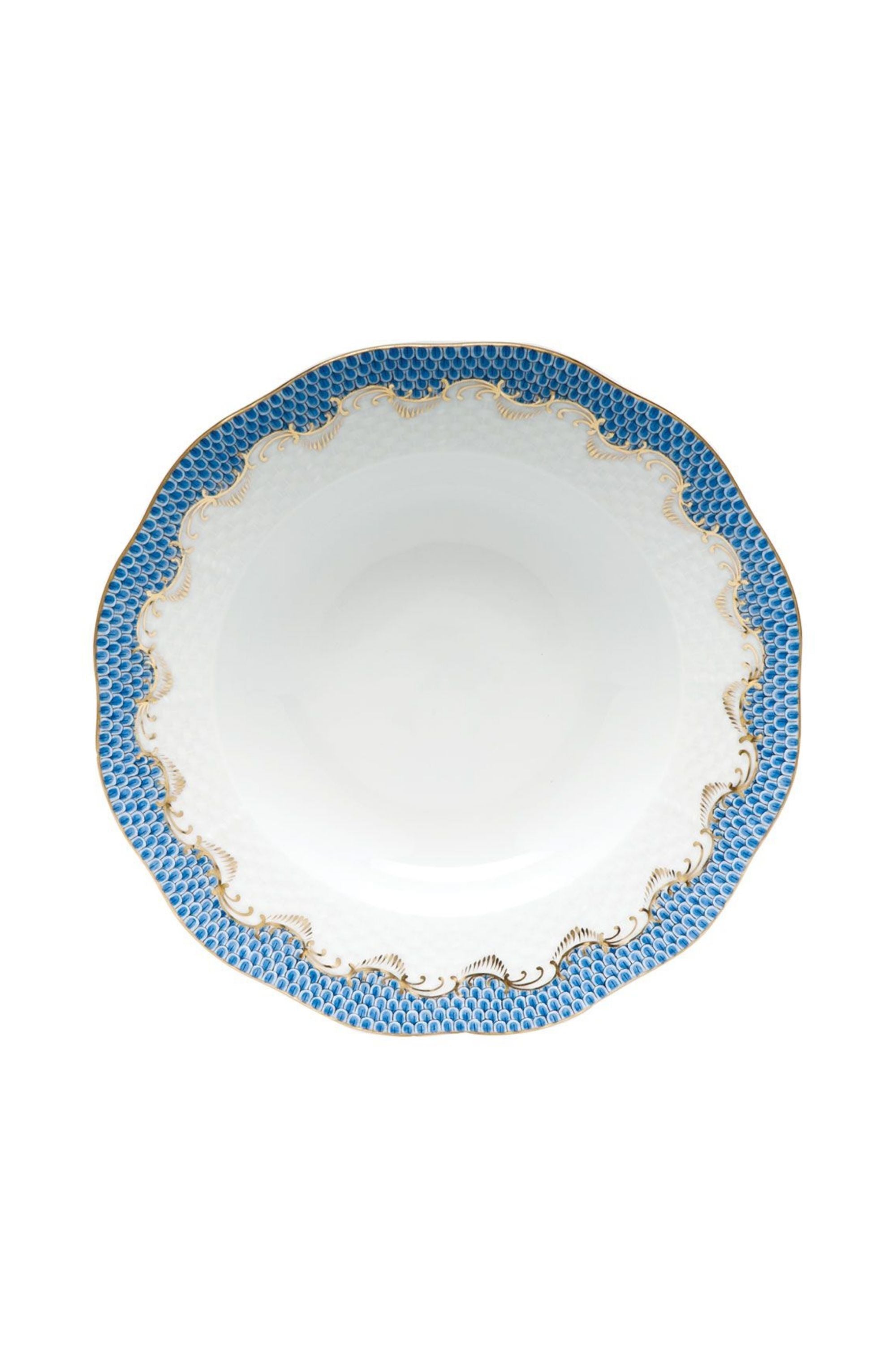 FISH SCALE BLUE DINNERWARE