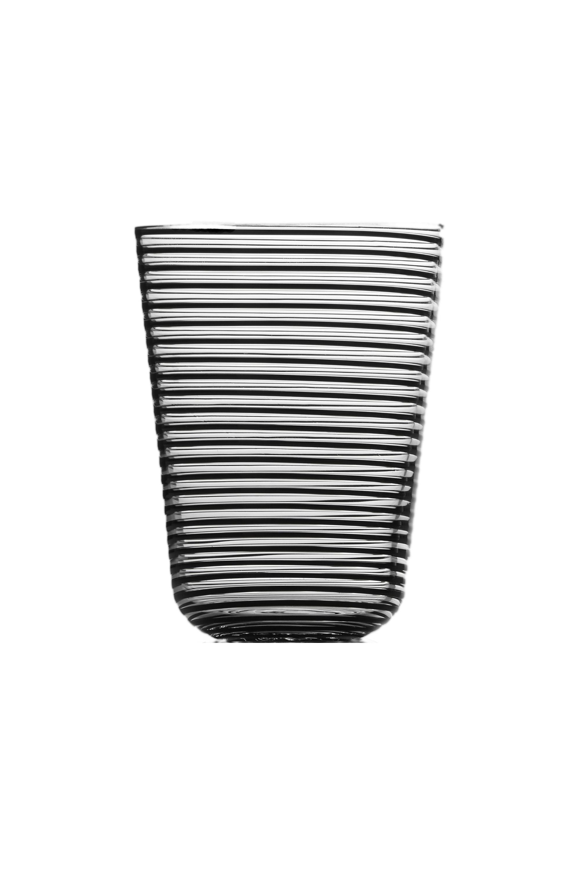 BLACK STRIPED TUMBLER