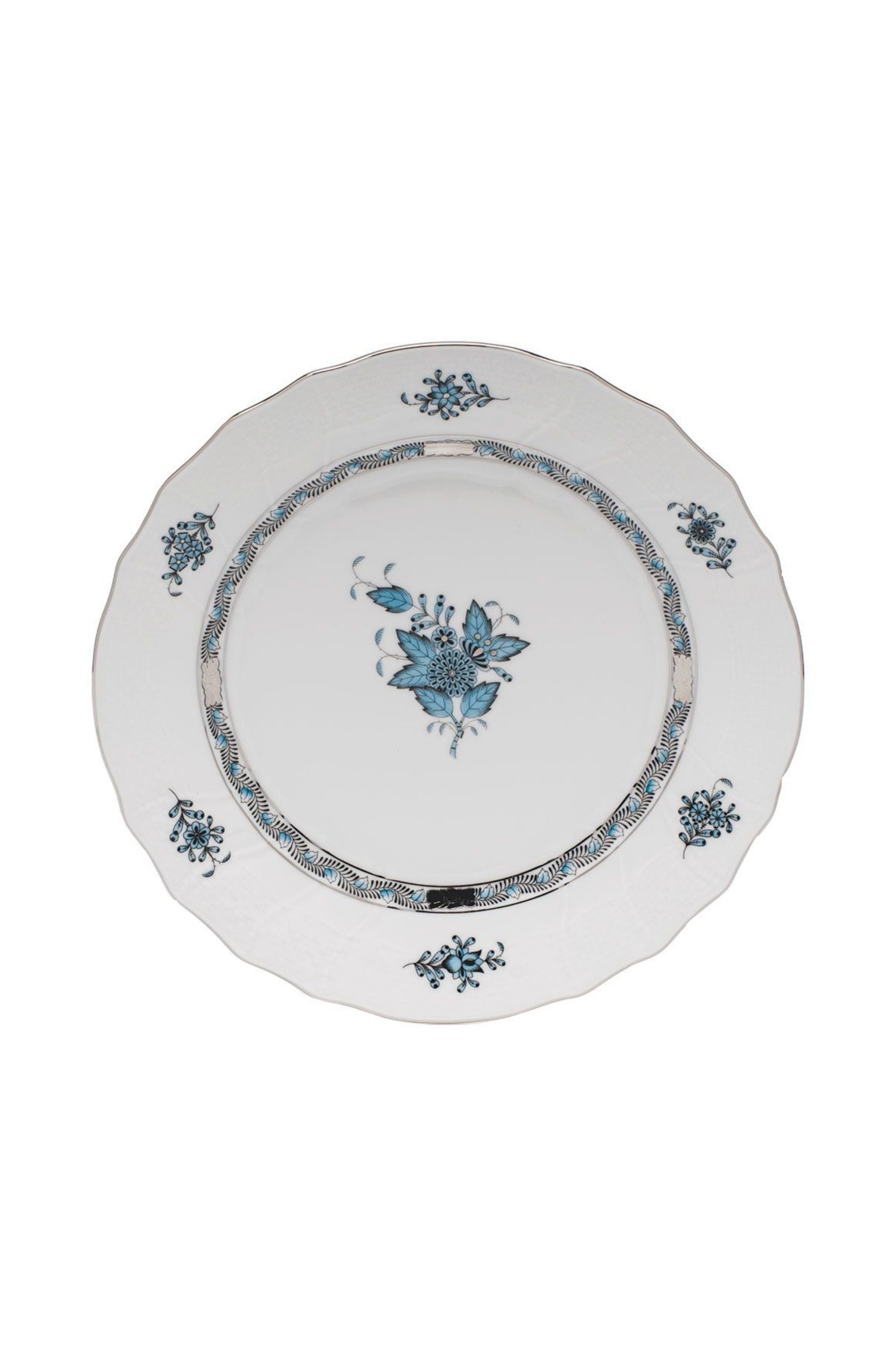 CHINESE BOUQUET TURQUOISE & PLATINUM DINNERWARE