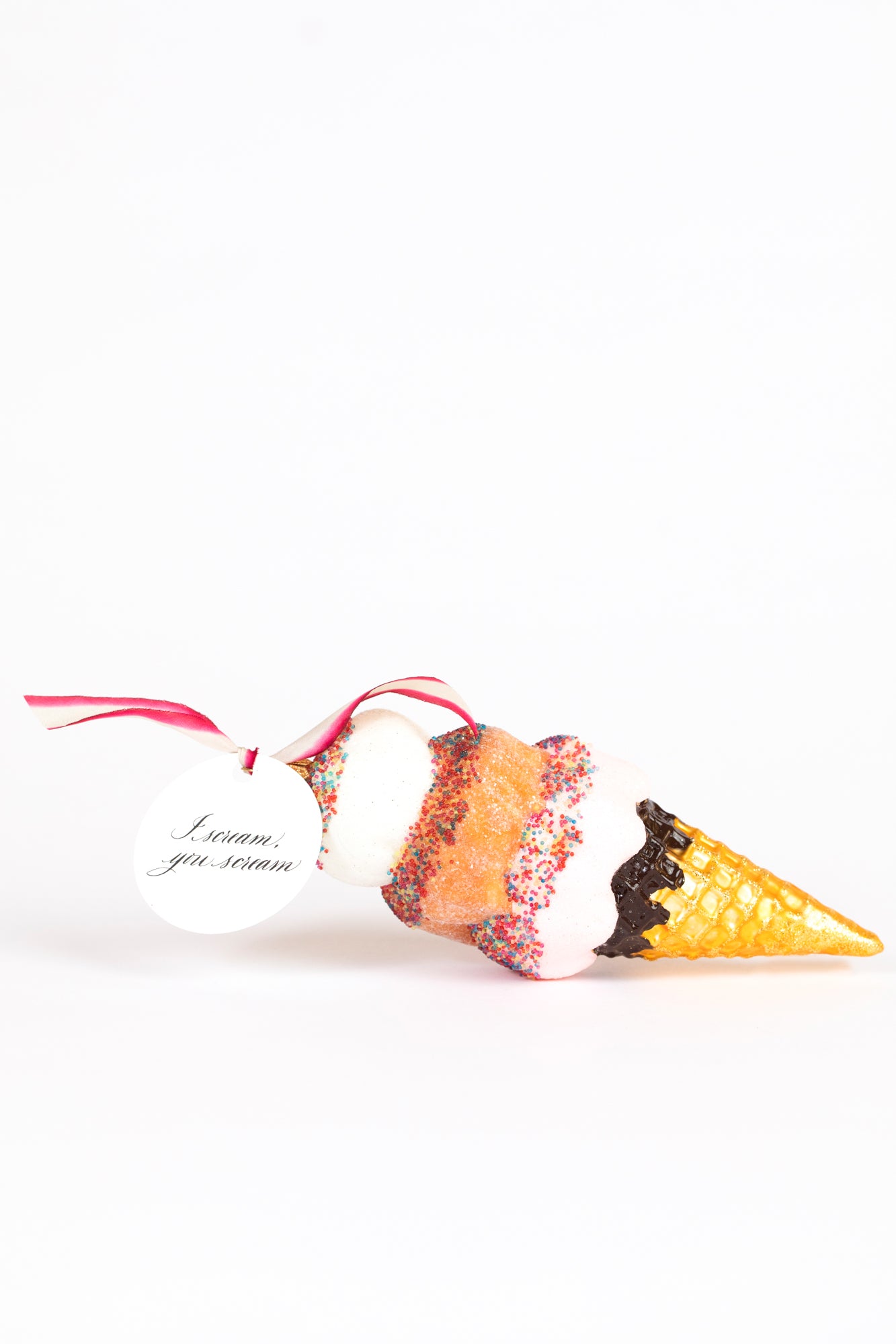 Ice cream and sprinkles ornament.