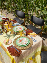 HELIOTROPIC QUILTED TABLECLOTH-TO-THE-FLOOR