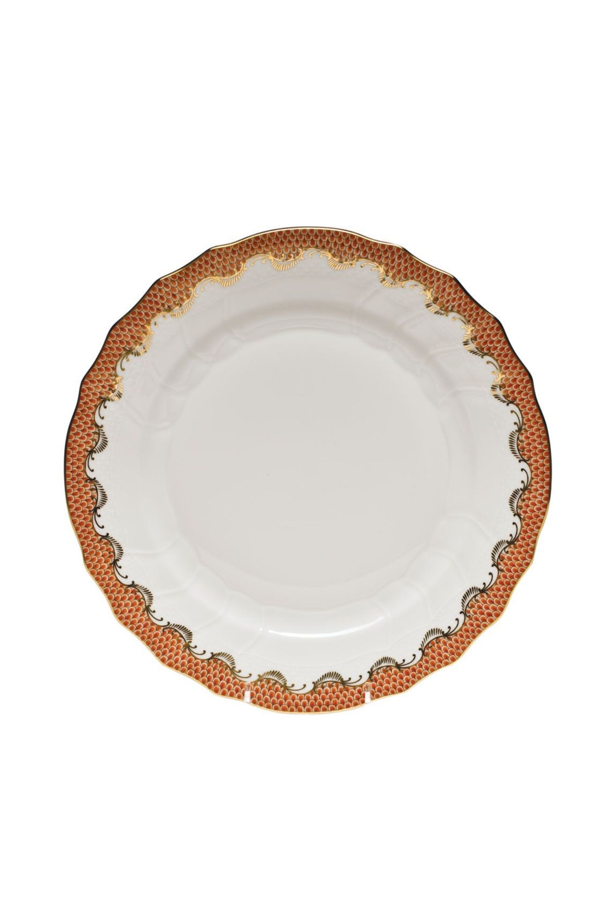 FISH SCALE RUST DINNERWARE