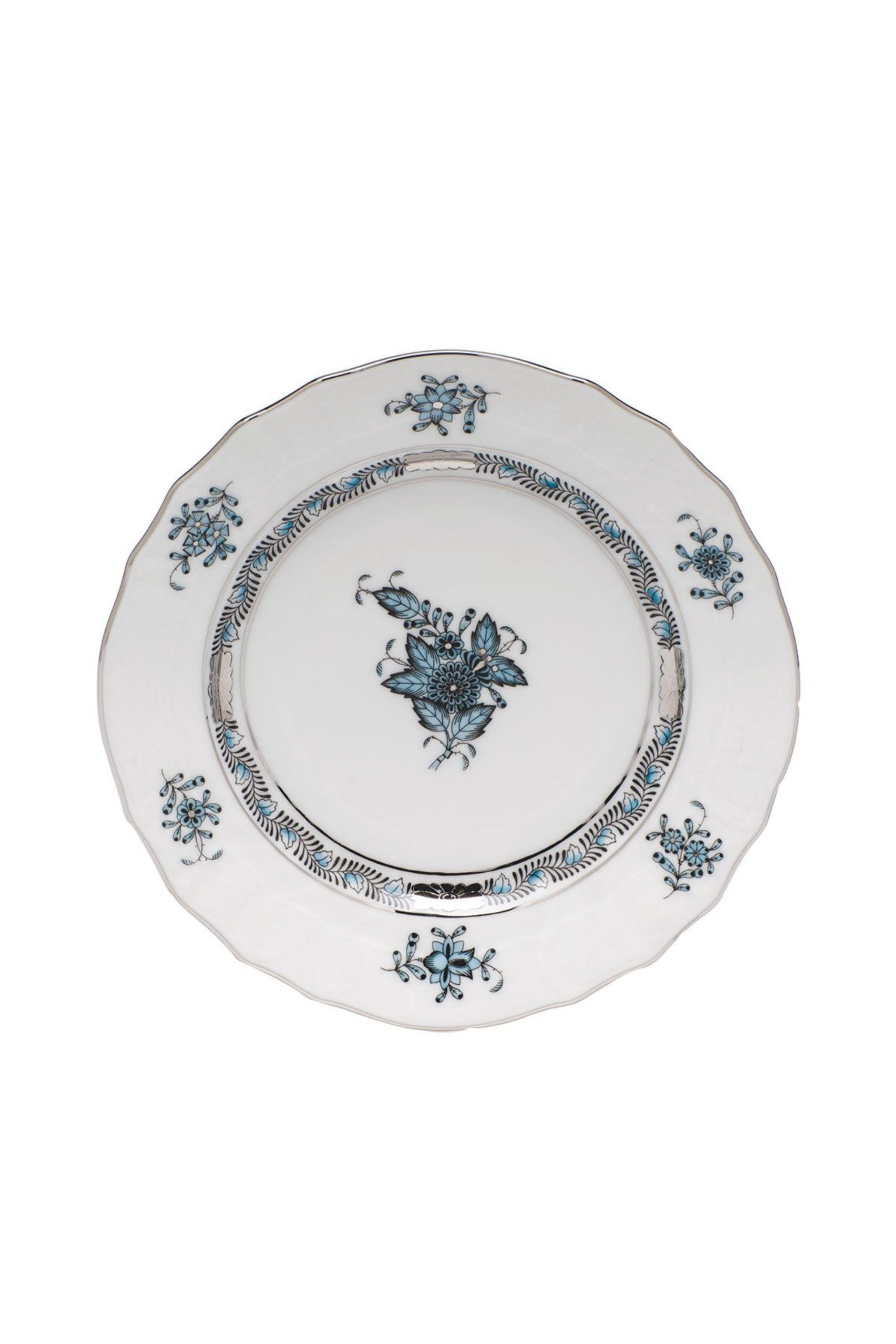 CHINESE BOUQUET TURQUOISE & PLATINUM DINNERWARE