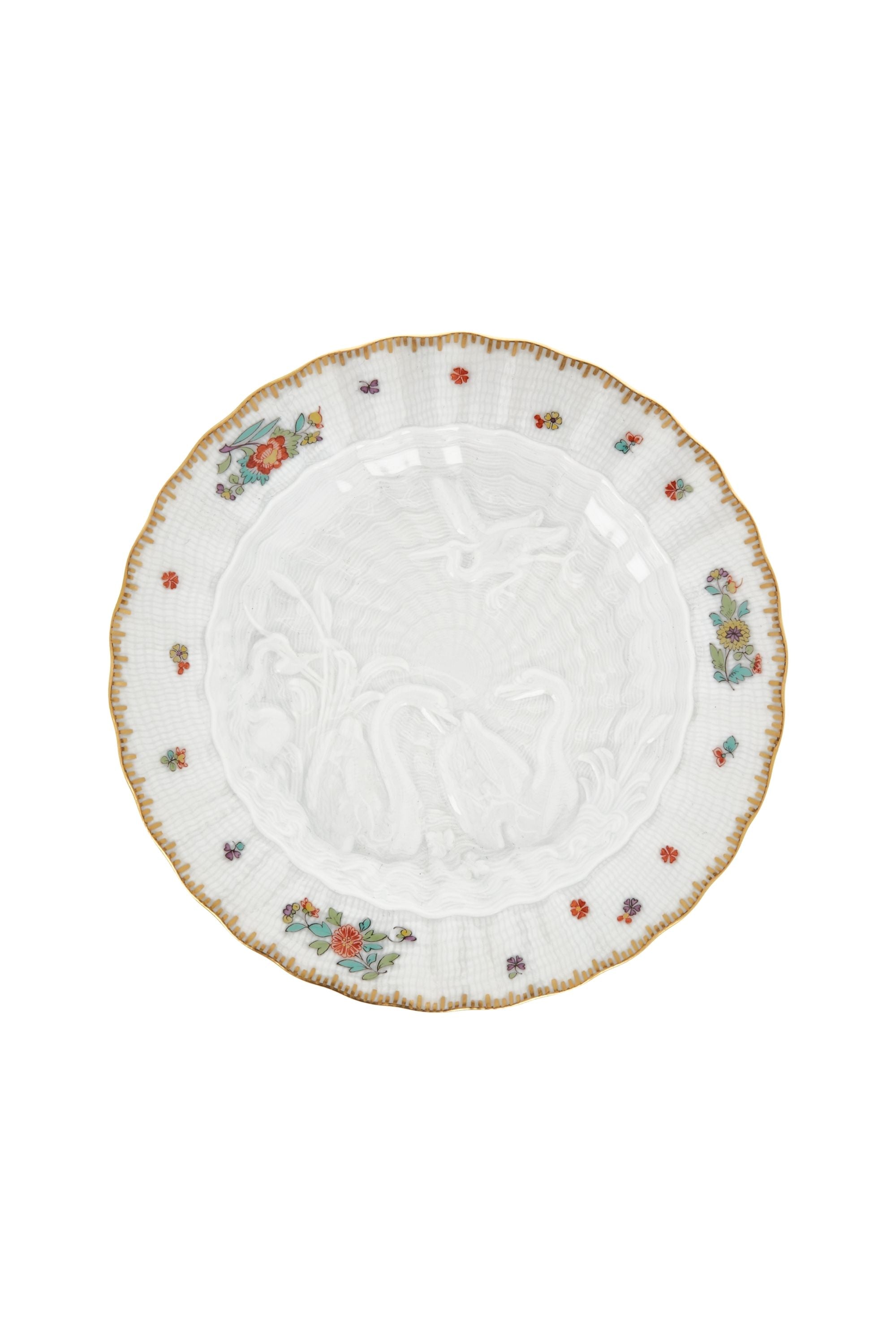 SWAN SERVICE INDIAN FLOWER BRANCHES DINNERWARE