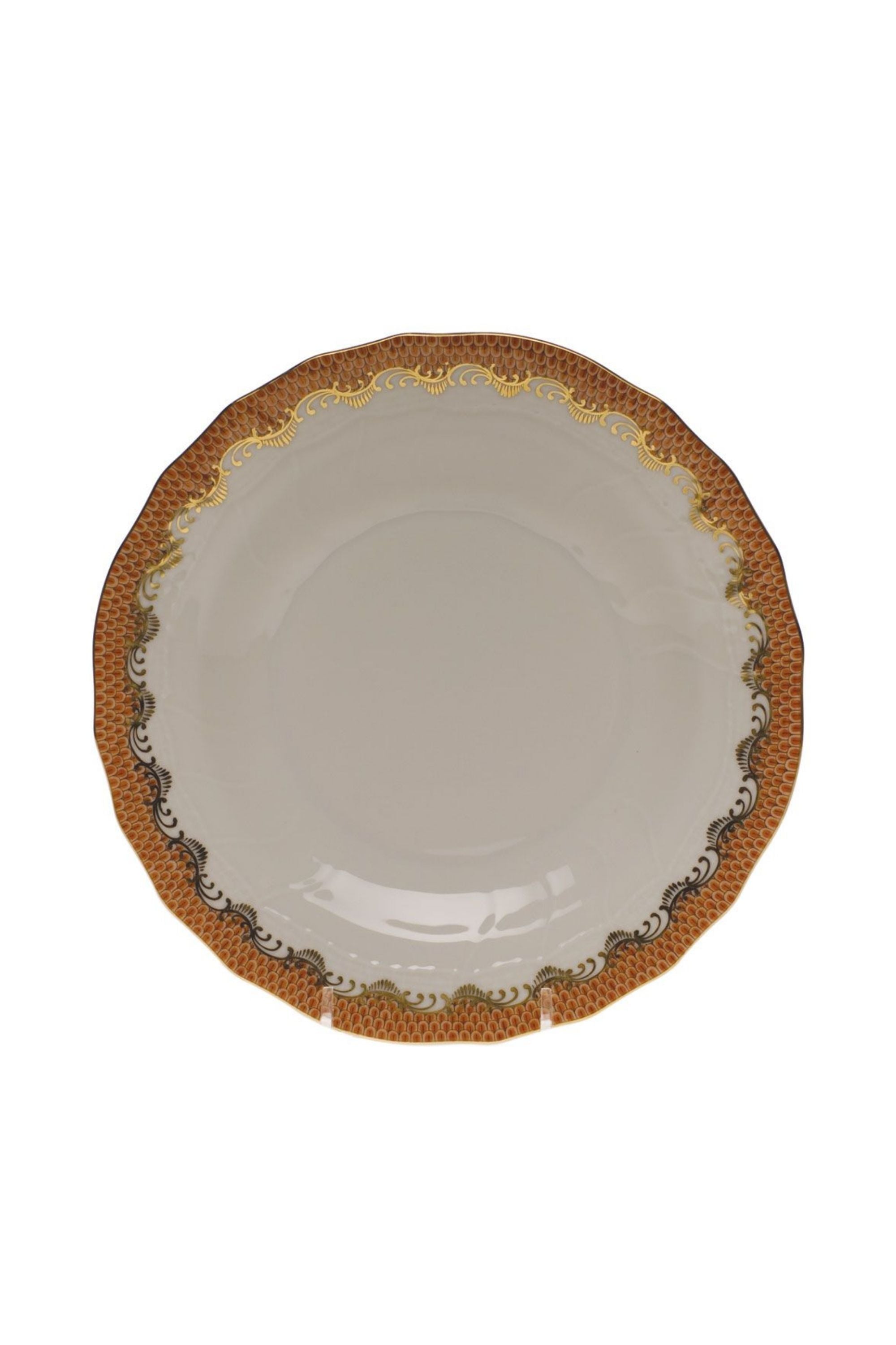 FISH SCALE RUST DINNERWARE