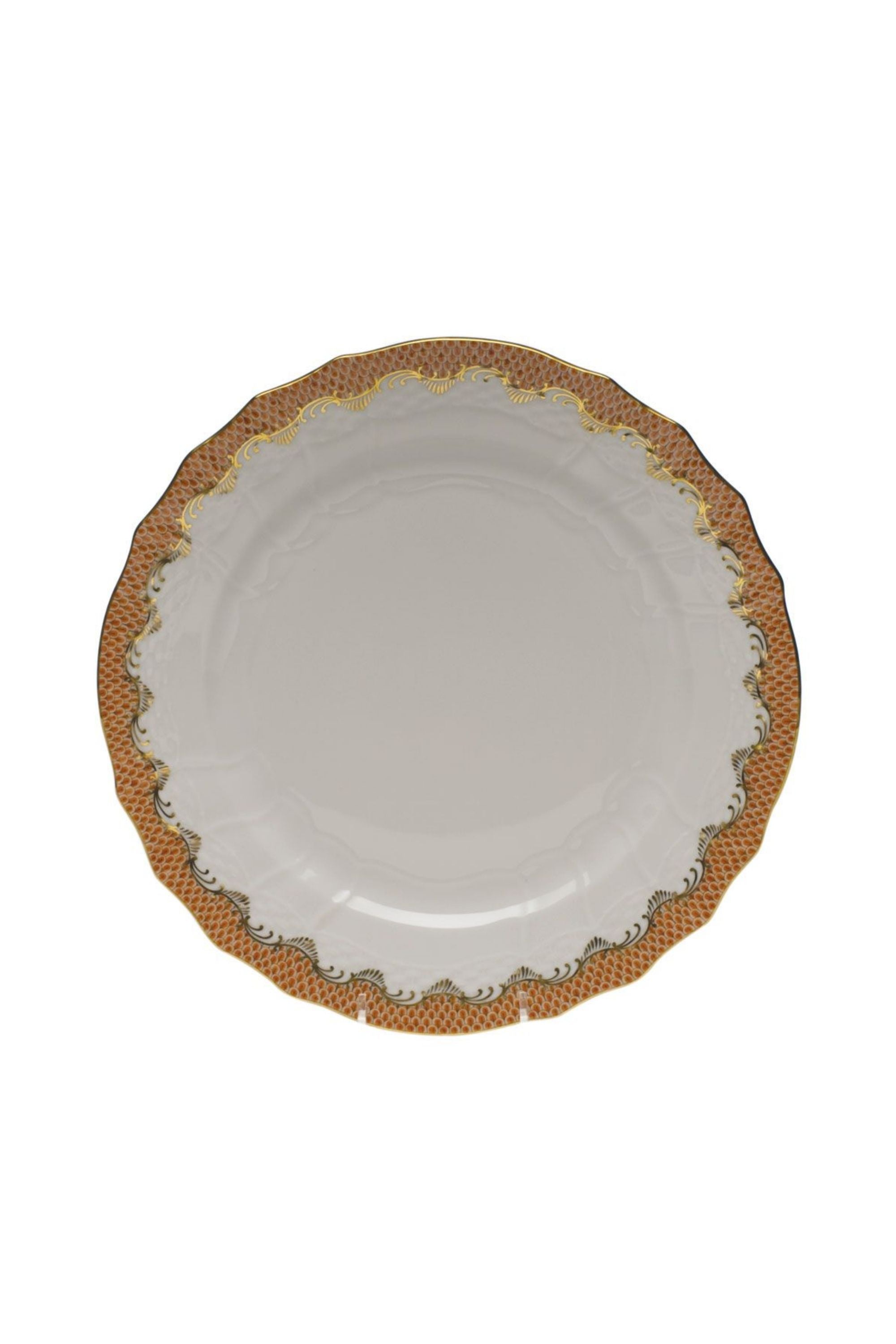 FISH SCALE RUST DINNERWARE