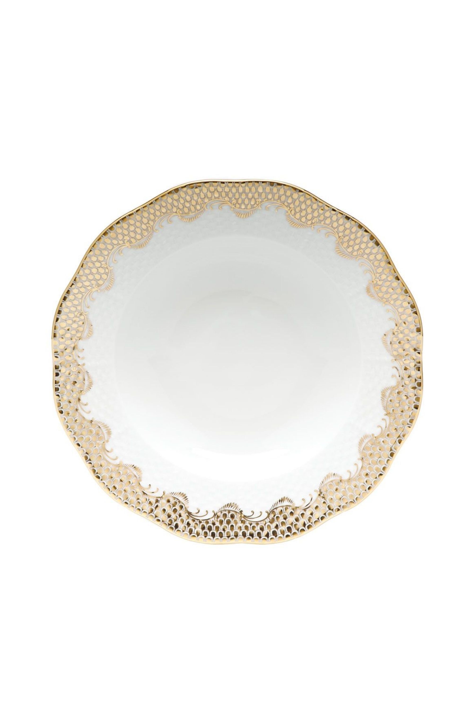 FISH SCALE GOLD DINNERWARE