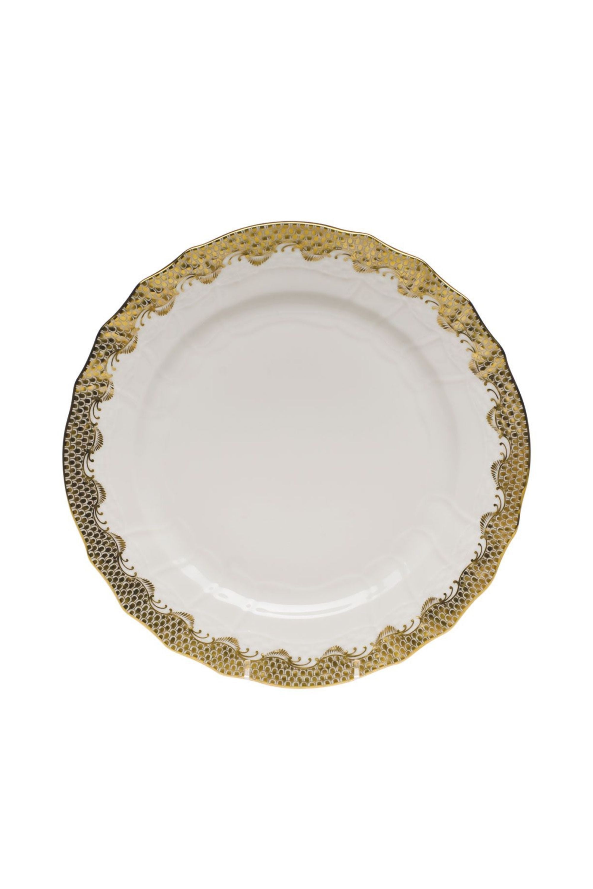 FISH SCALE GOLD DINNERWARE