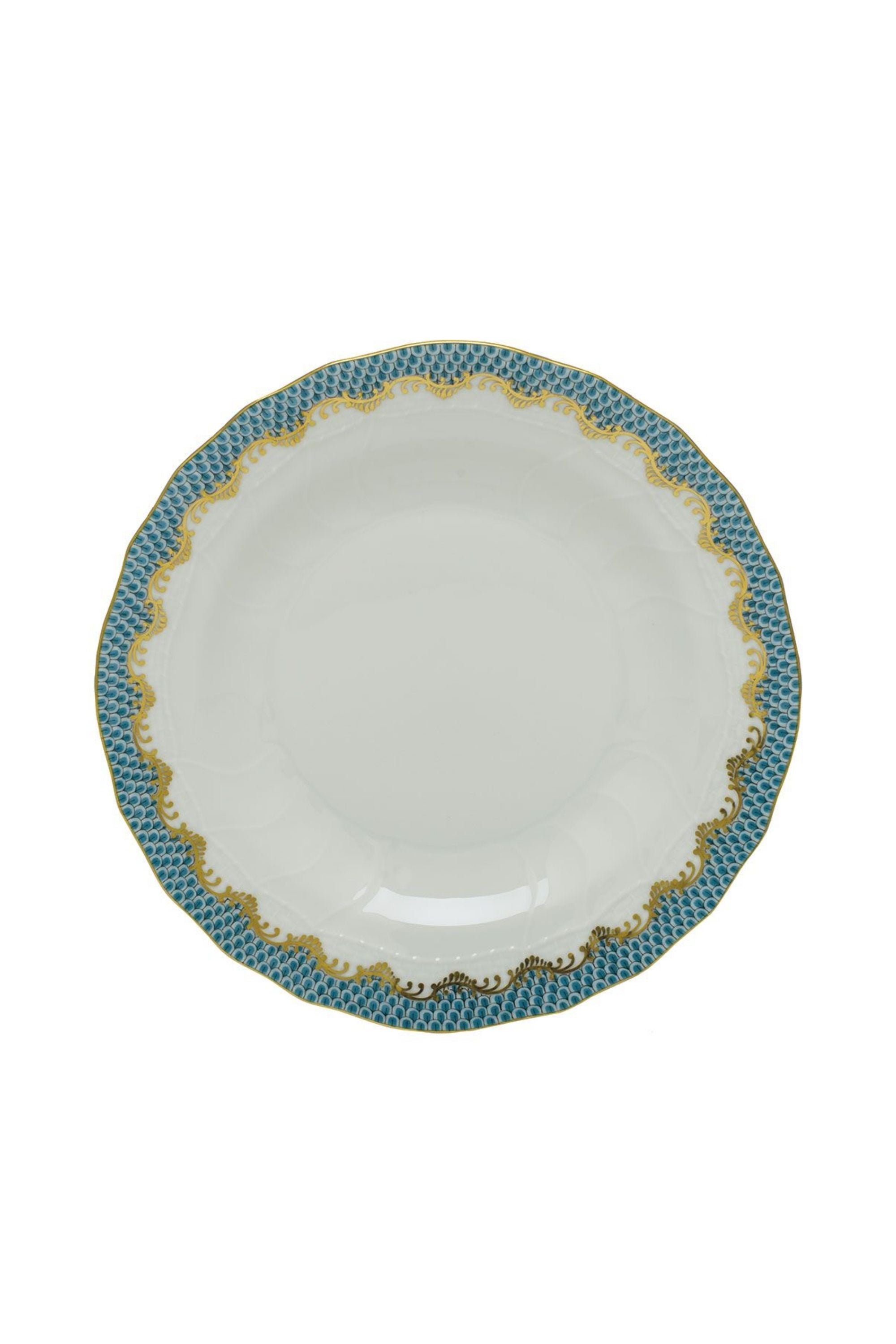 FISH SCALE TURQUOISE DINNERWARE