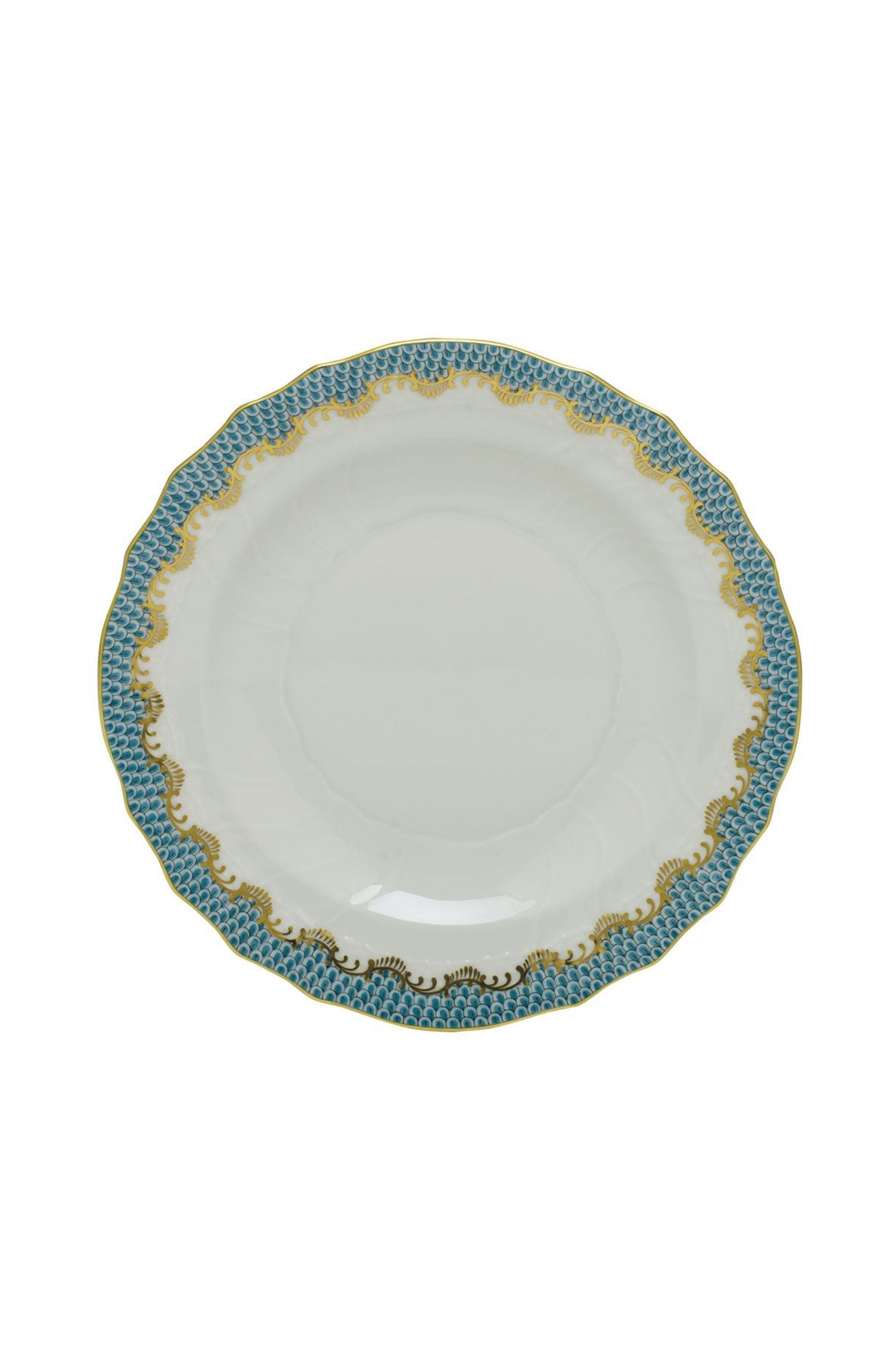 FISH SCALE TURQUOISE DINNERWARE