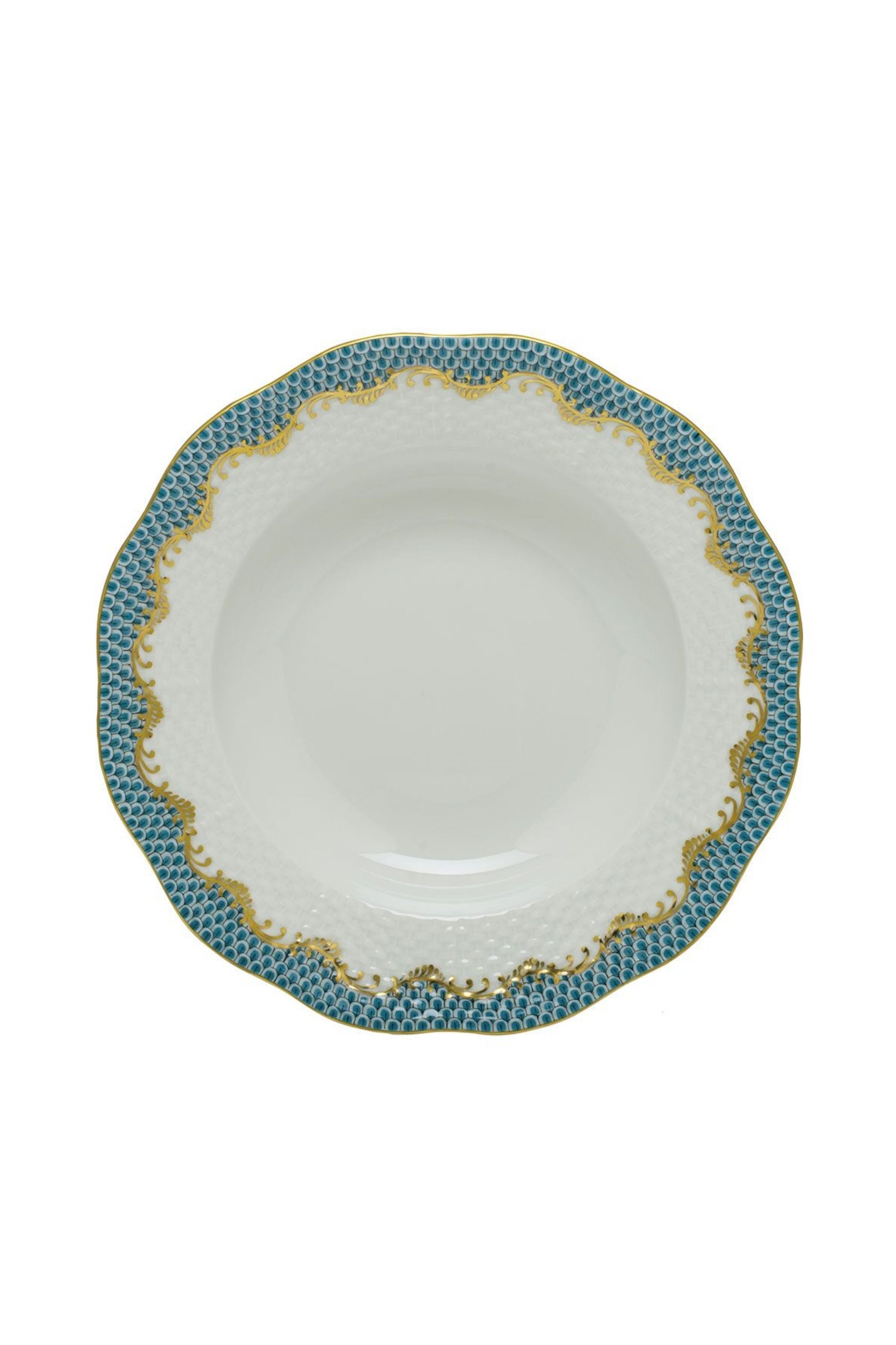 FISH SCALE TURQUOISE DINNERWARE