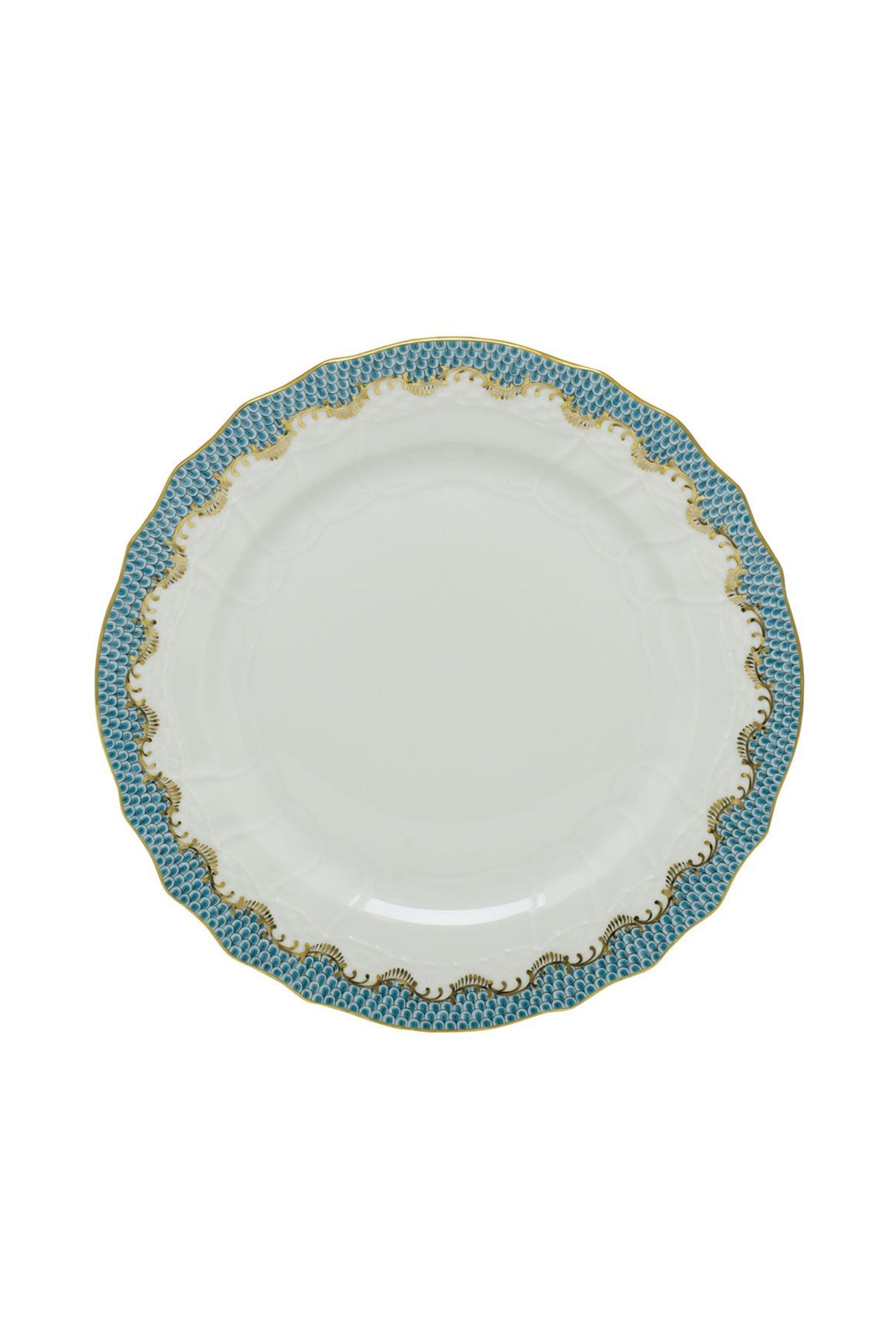 FISH SCALE TURQUOISE DINNERWARE