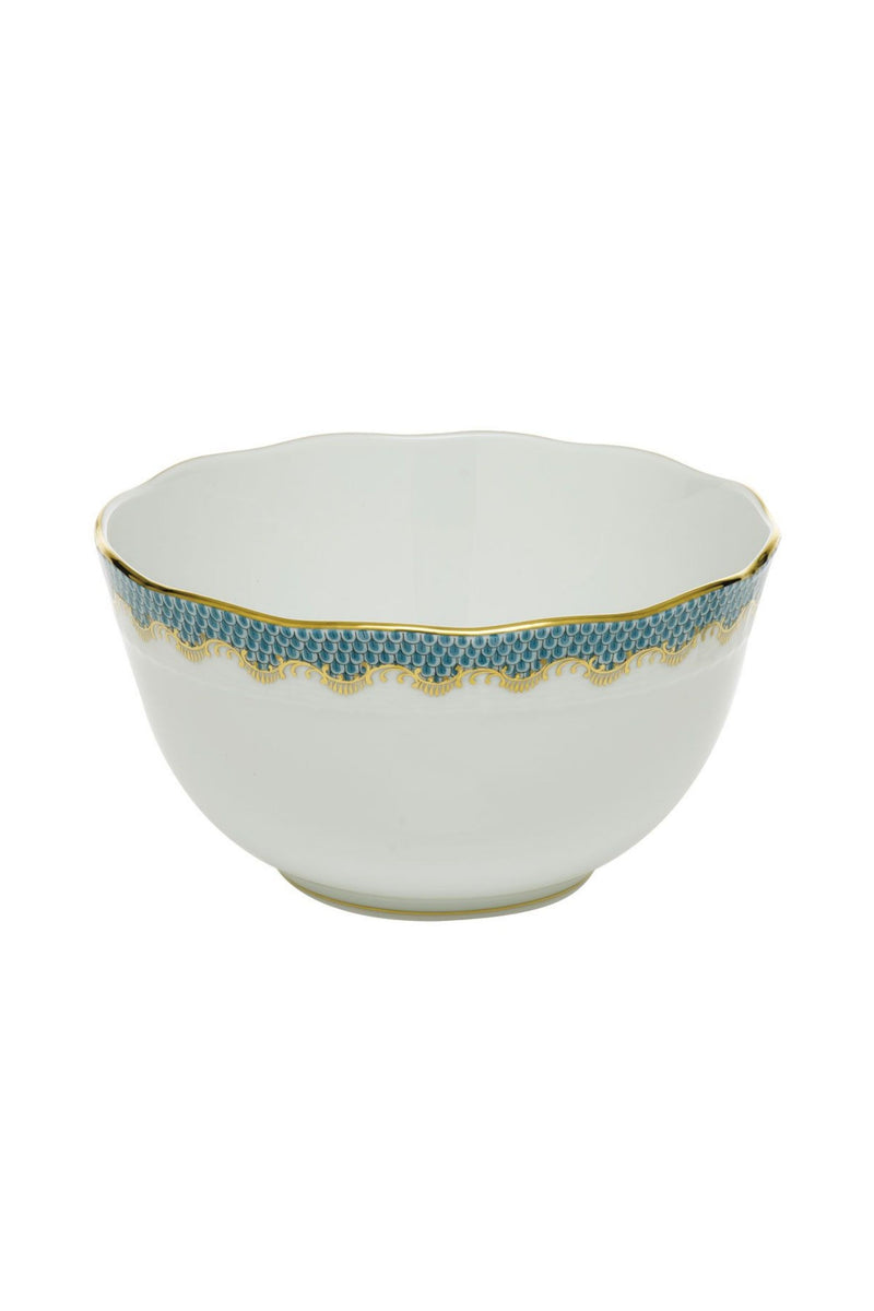 FISH SCALE TURQUOISE SERVING