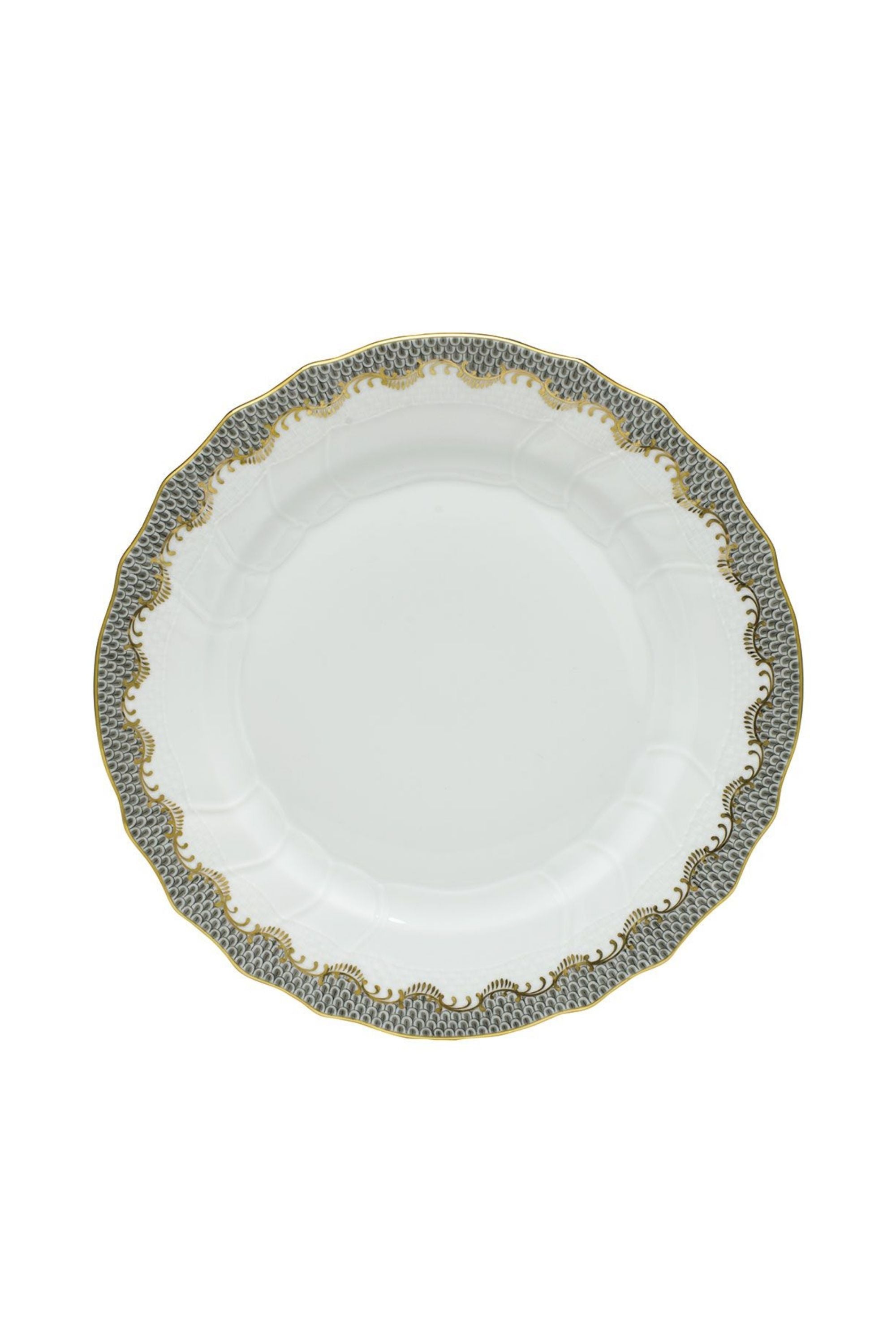 FISH SCALE GRAY DINNERWARE