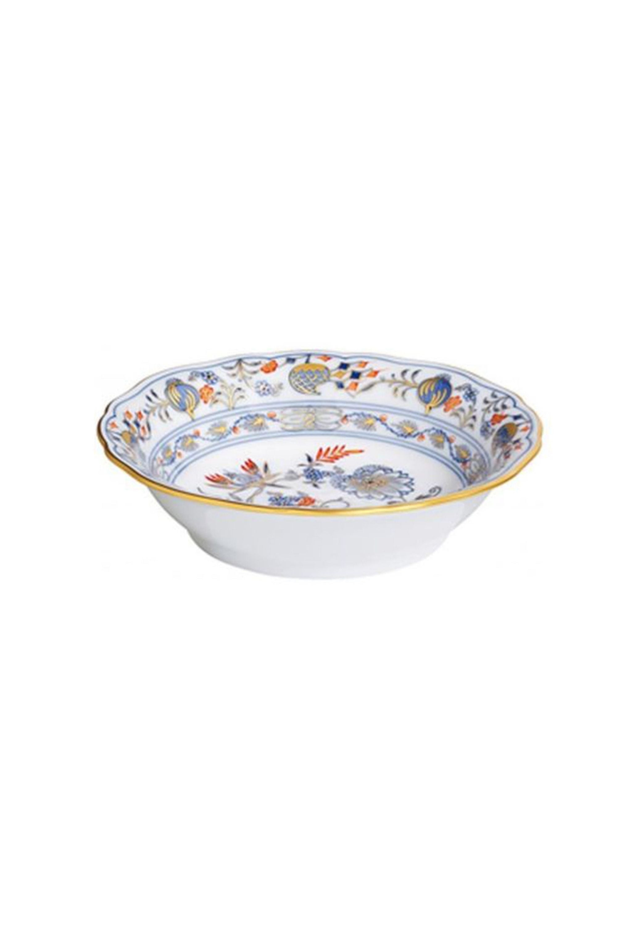 BLUE ONION RED & GOLD DINNERWARE