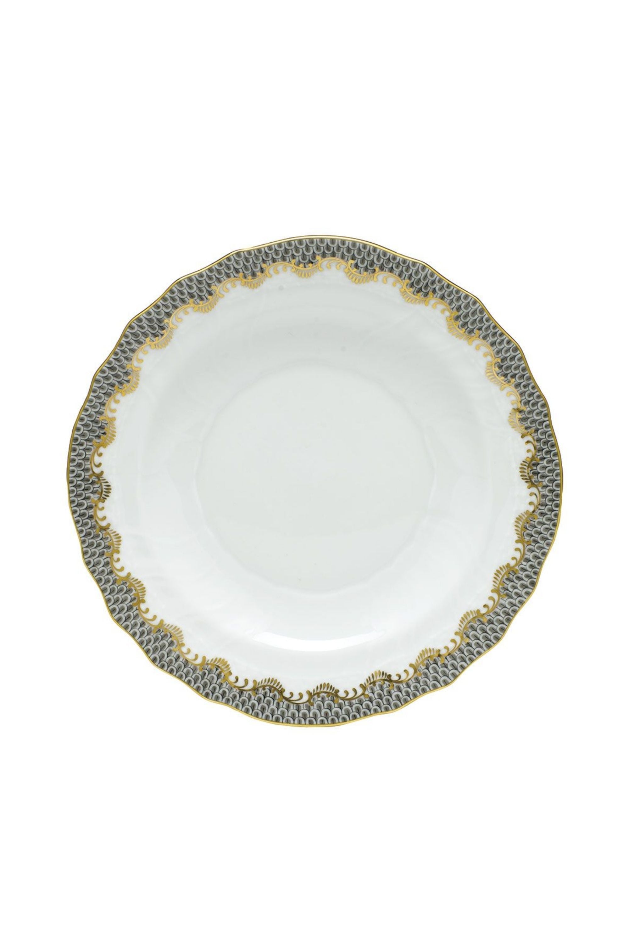 FISH SCALE GRAY DINNERWARE