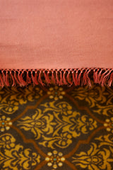 CORAL FRINGED TABLECLOTH