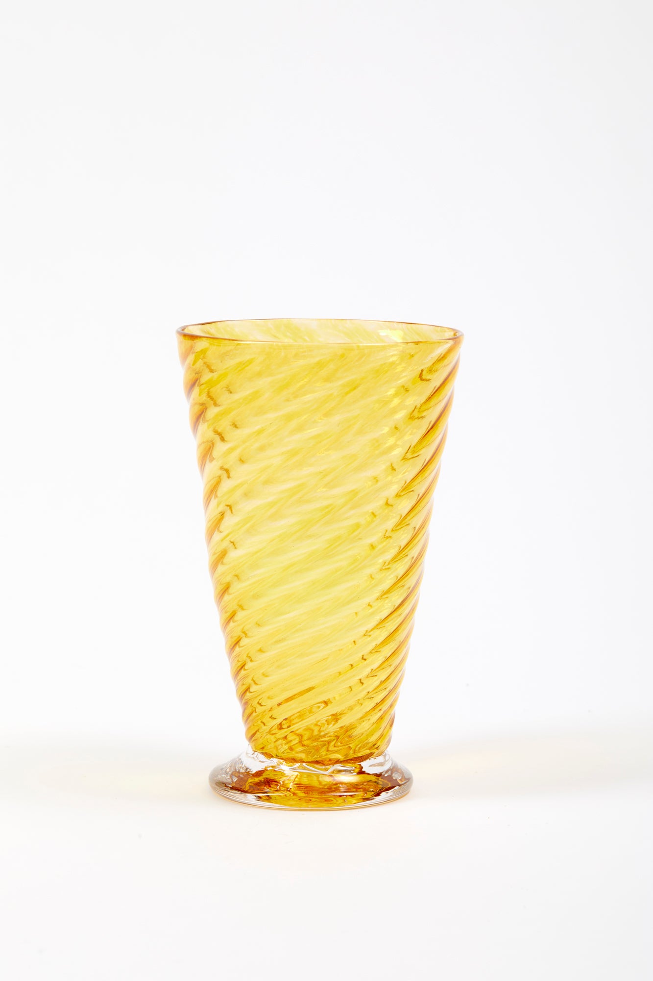 Gold twist goblet by Tracy Glover.