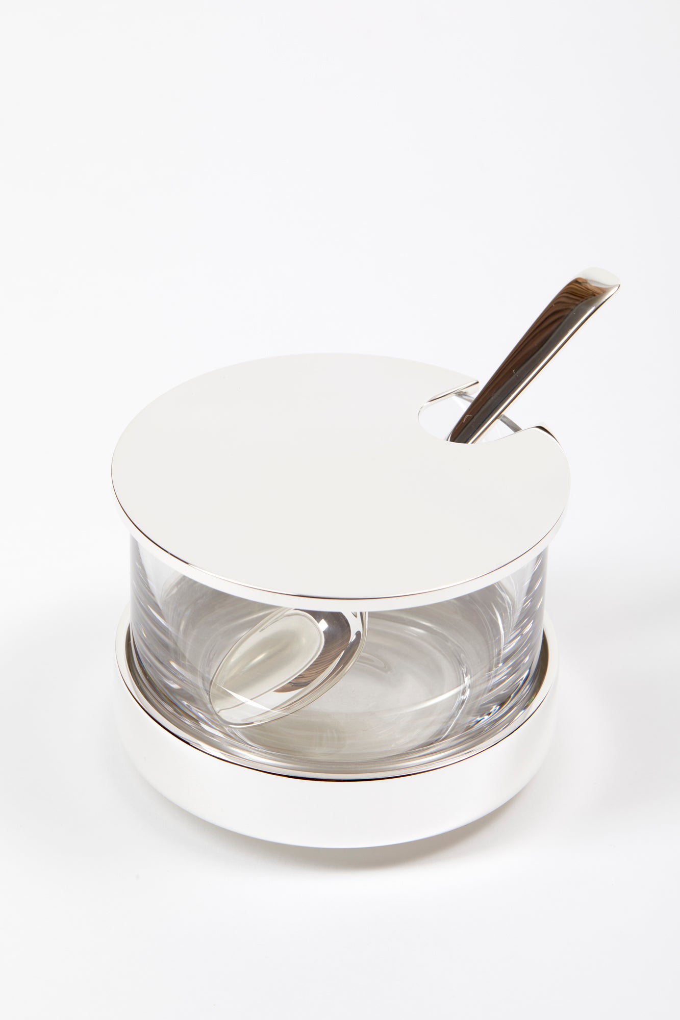 Silver-plated jam server.