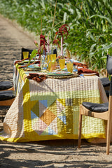 HELIOTROPIC QUILTED TABLECLOTH-TO-THE-FLOOR