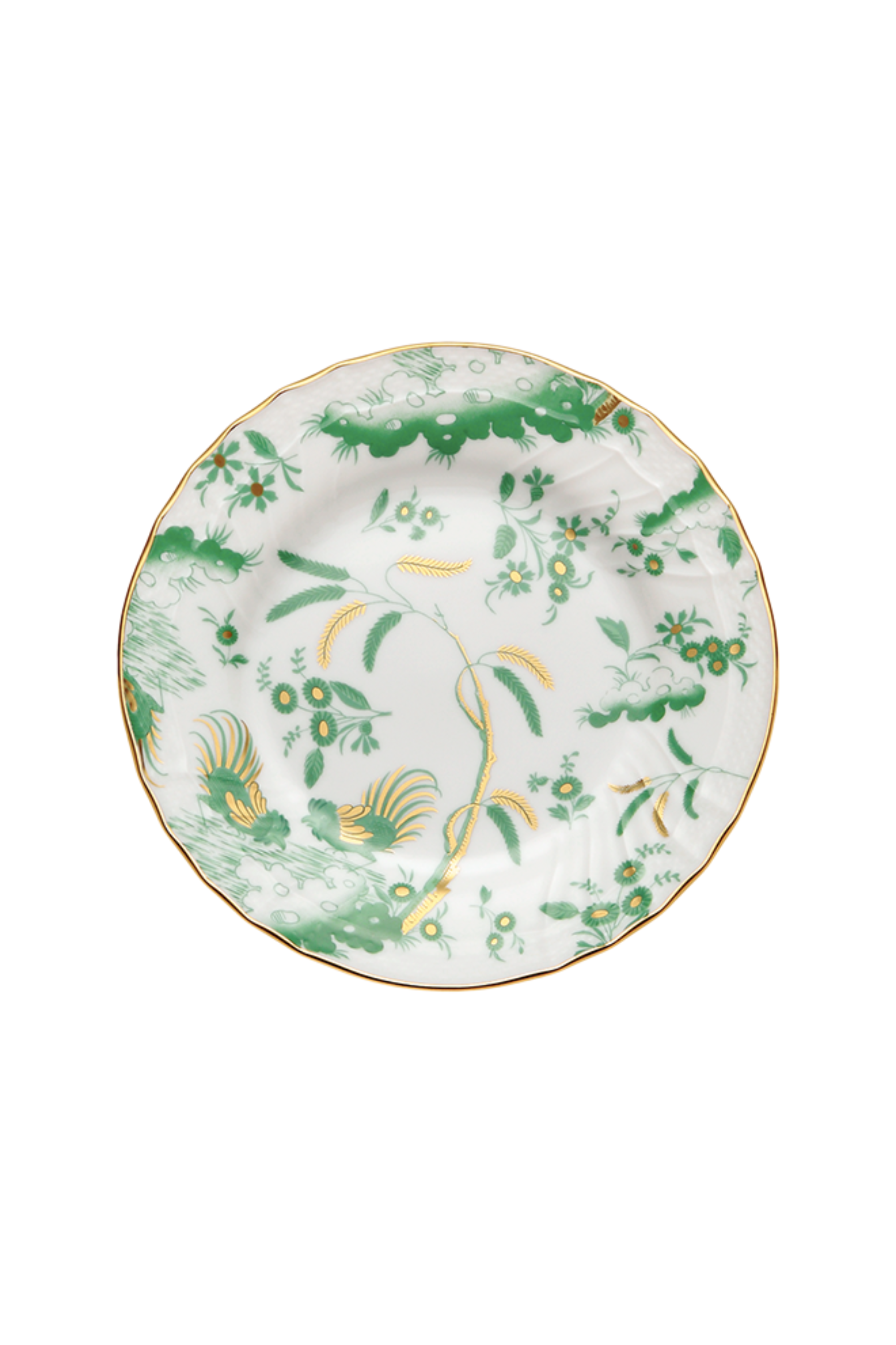 Green decorative dinnerware.