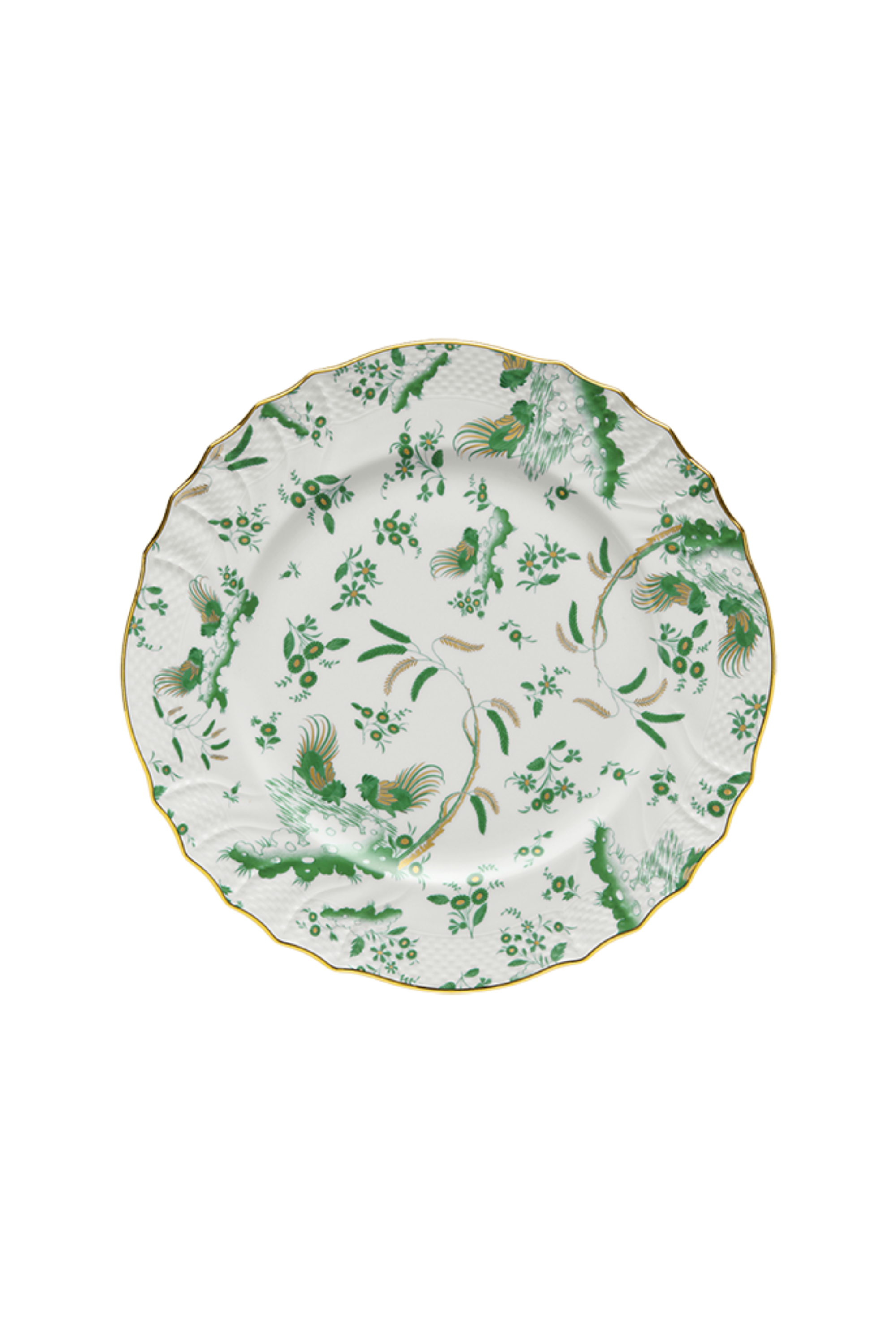 Green decorative dinnerware.