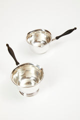PAIR OF VINTAGE STERLING BRANDY POURERS