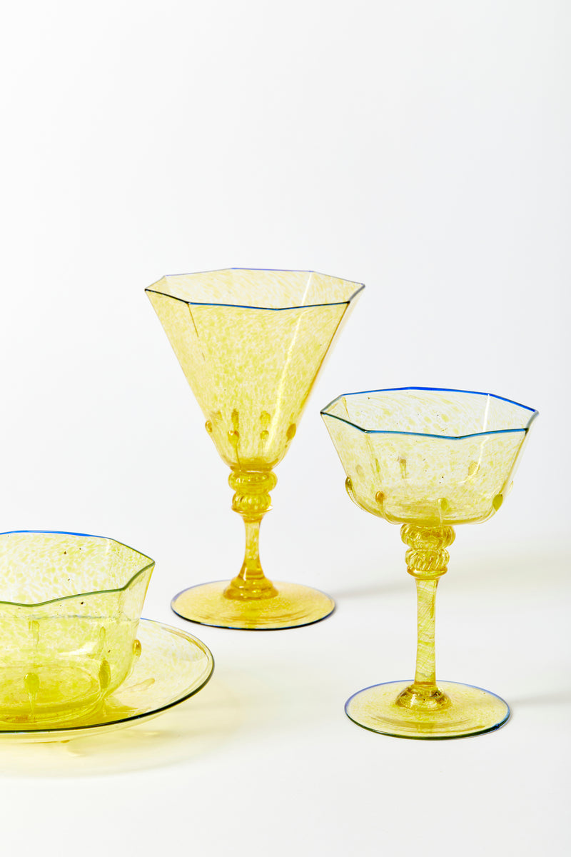 Set of 8 Vintage Venetian Goblets