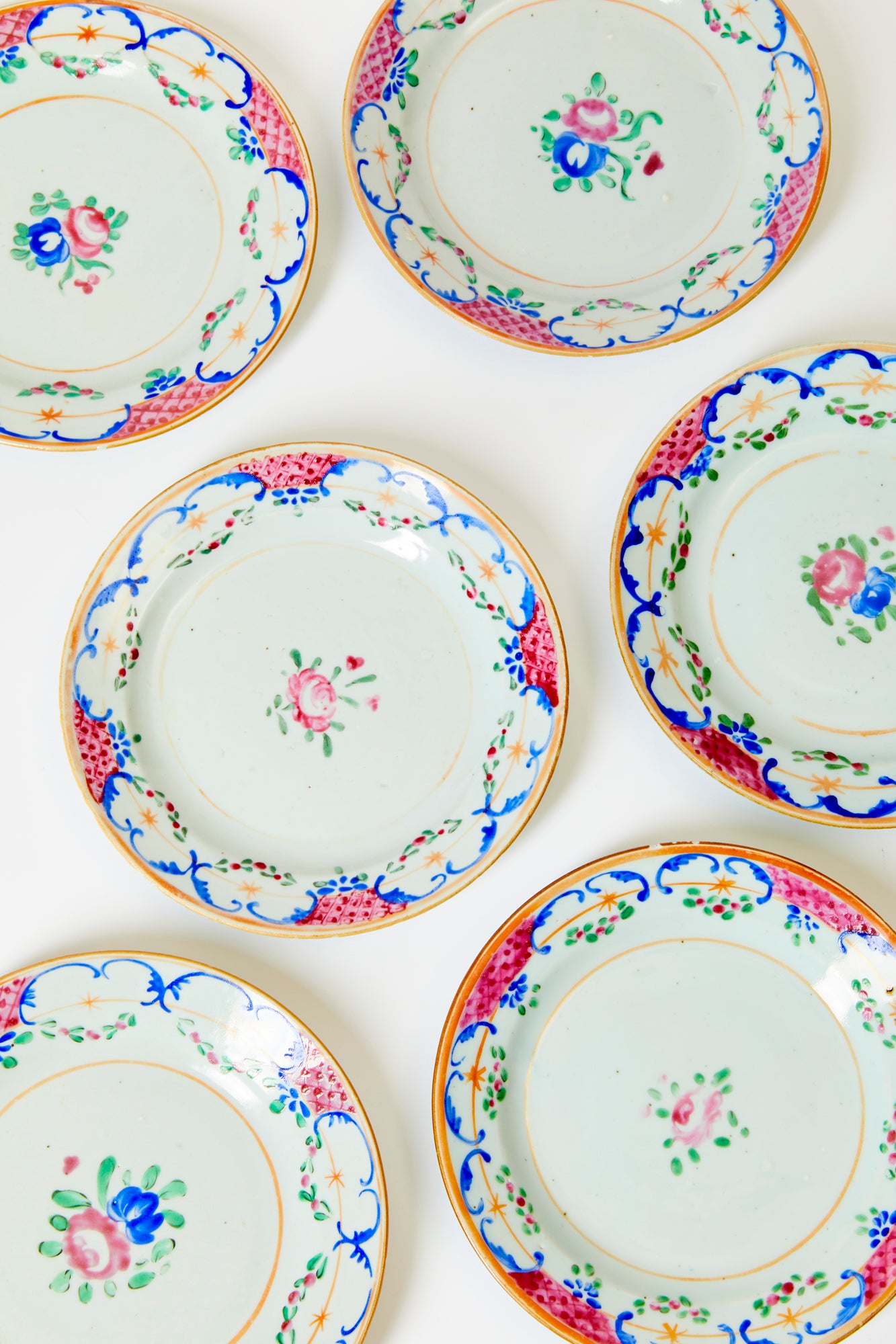 Vintage Imari dessert plates.